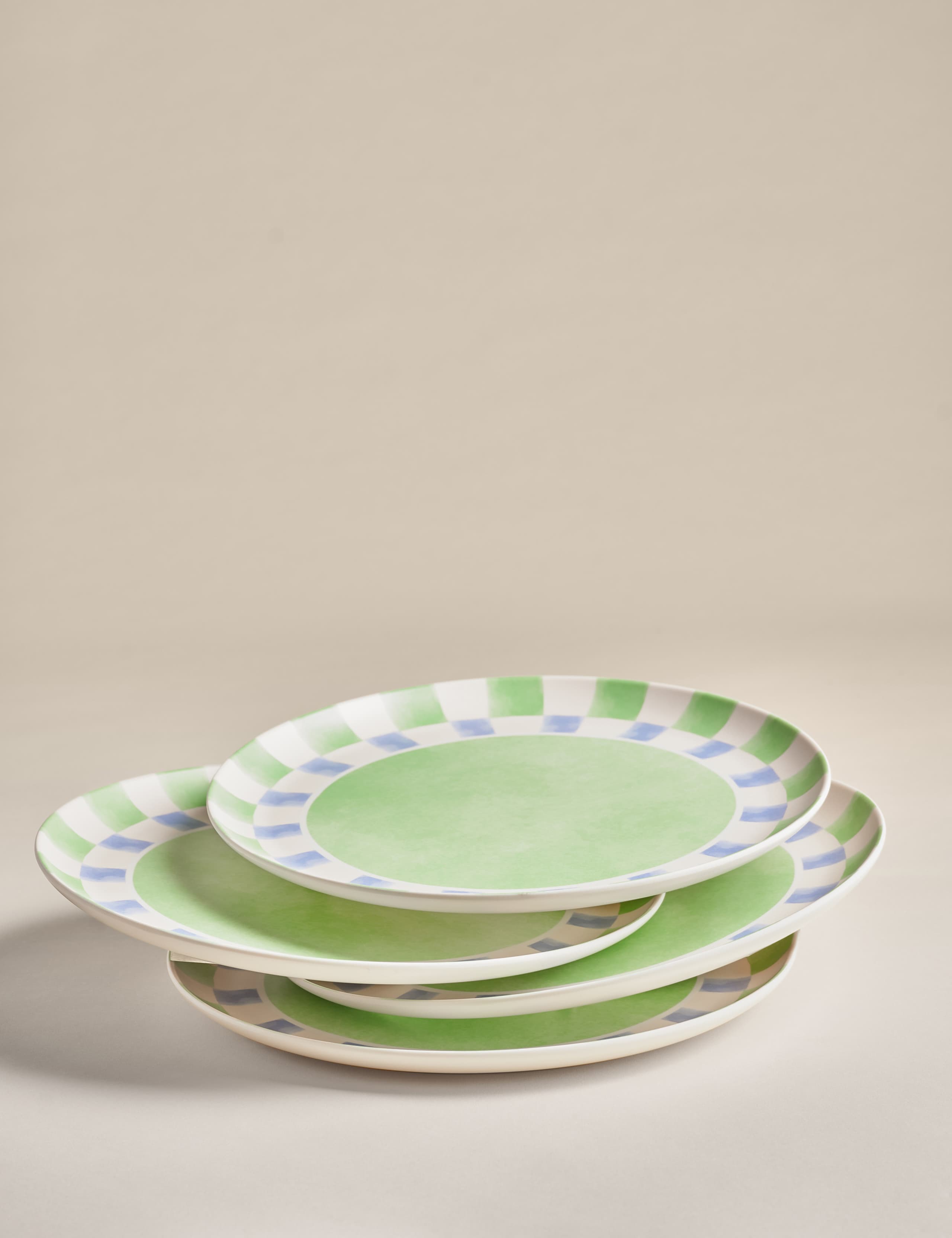 Set of 4 Summer Brights Picnic Dinner Plates 3 of 7