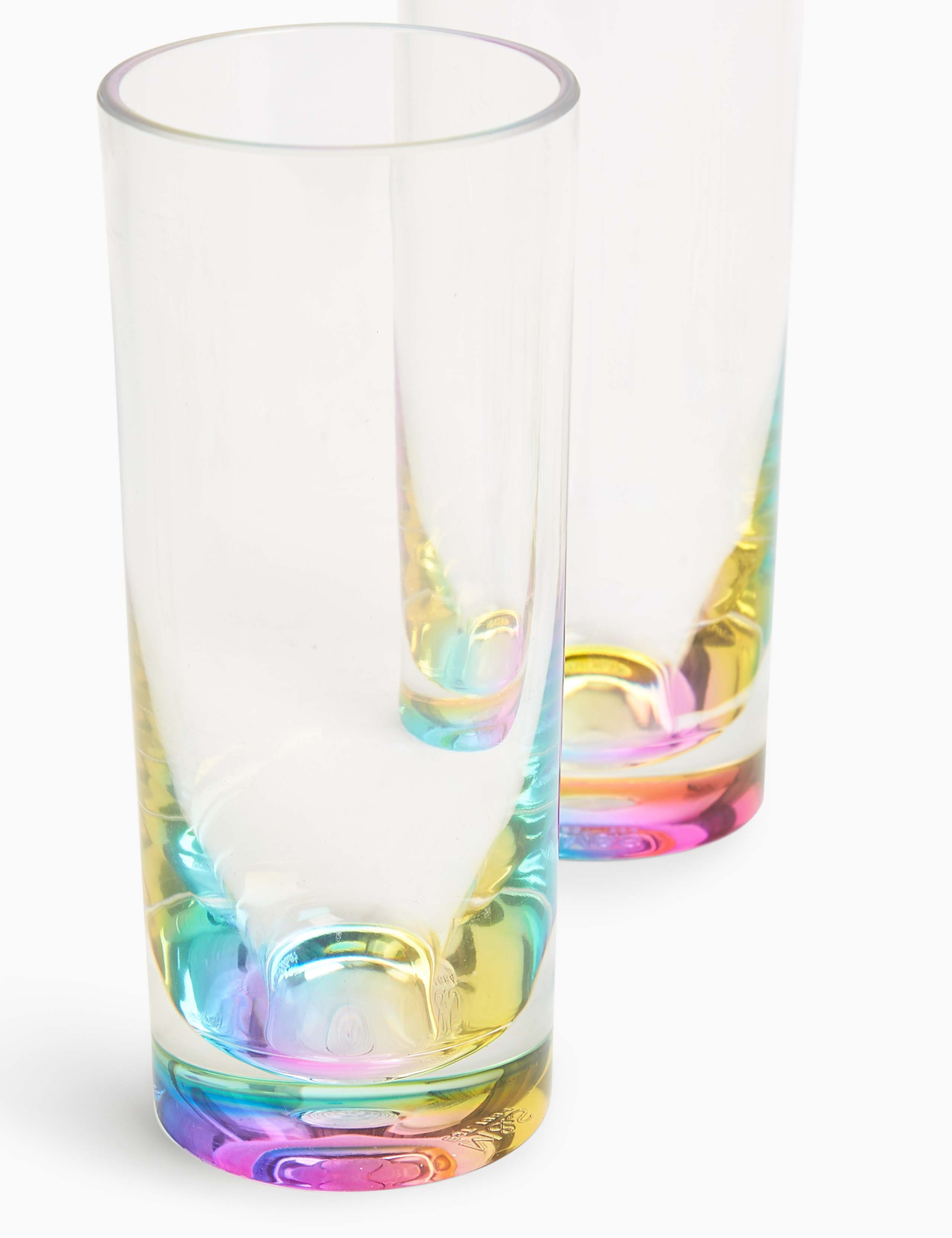 Set of 4 Rainbow Picnic Highball Glasses 3 of 4