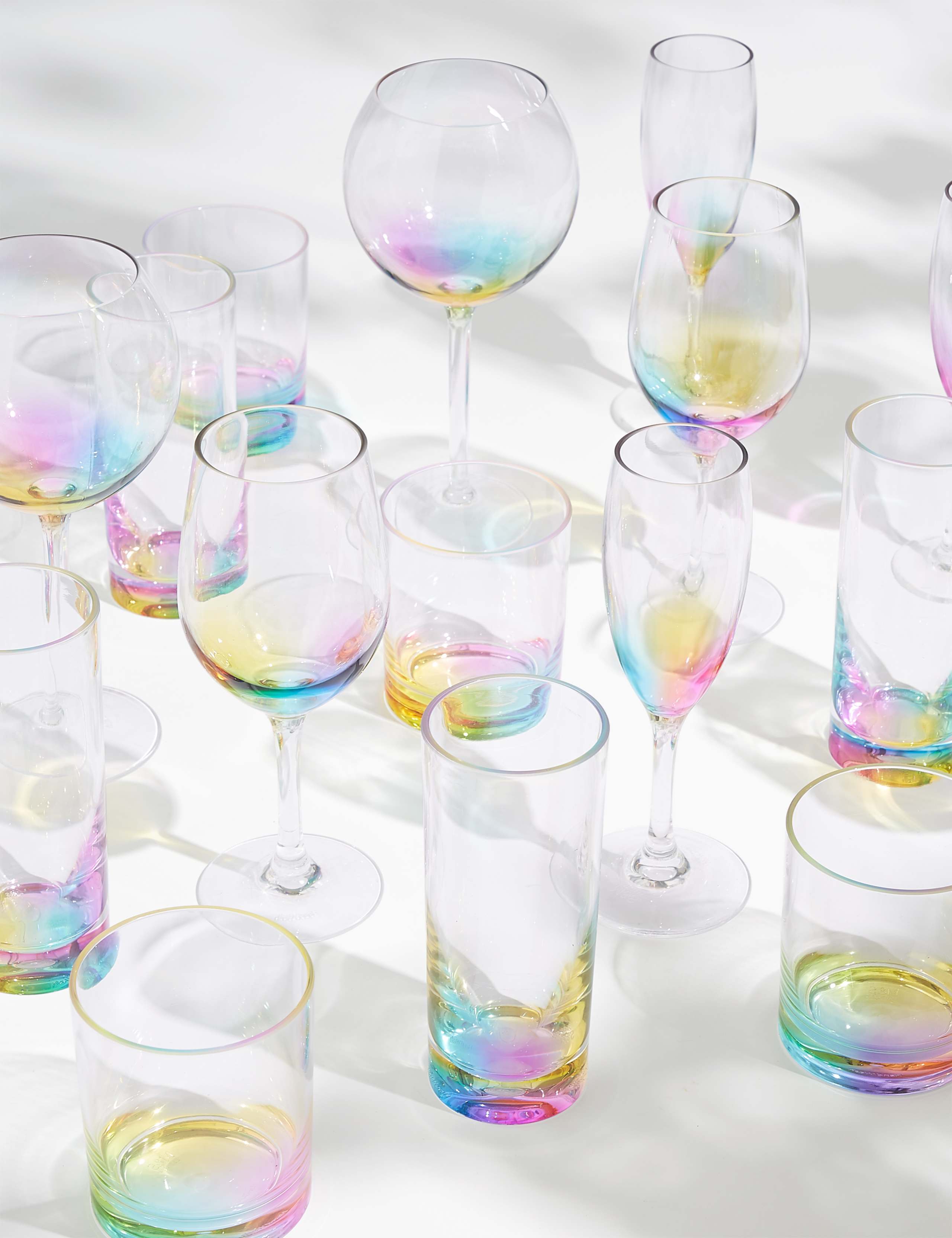 Set of 4 Rainbow Picnic Highball Glasses 4 of 4
