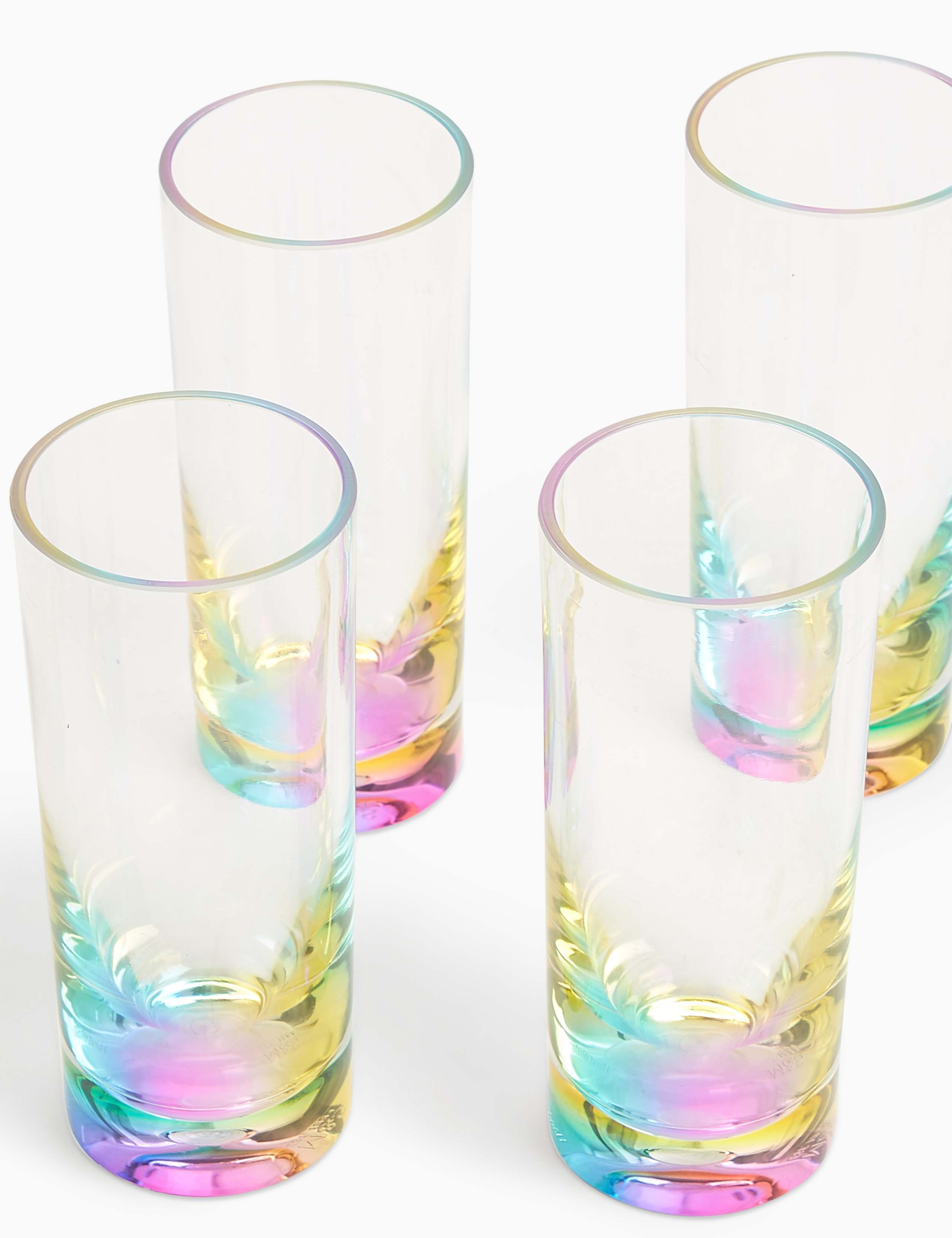 Set of 4 Rainbow Picnic Highball Glasses 2 of 4