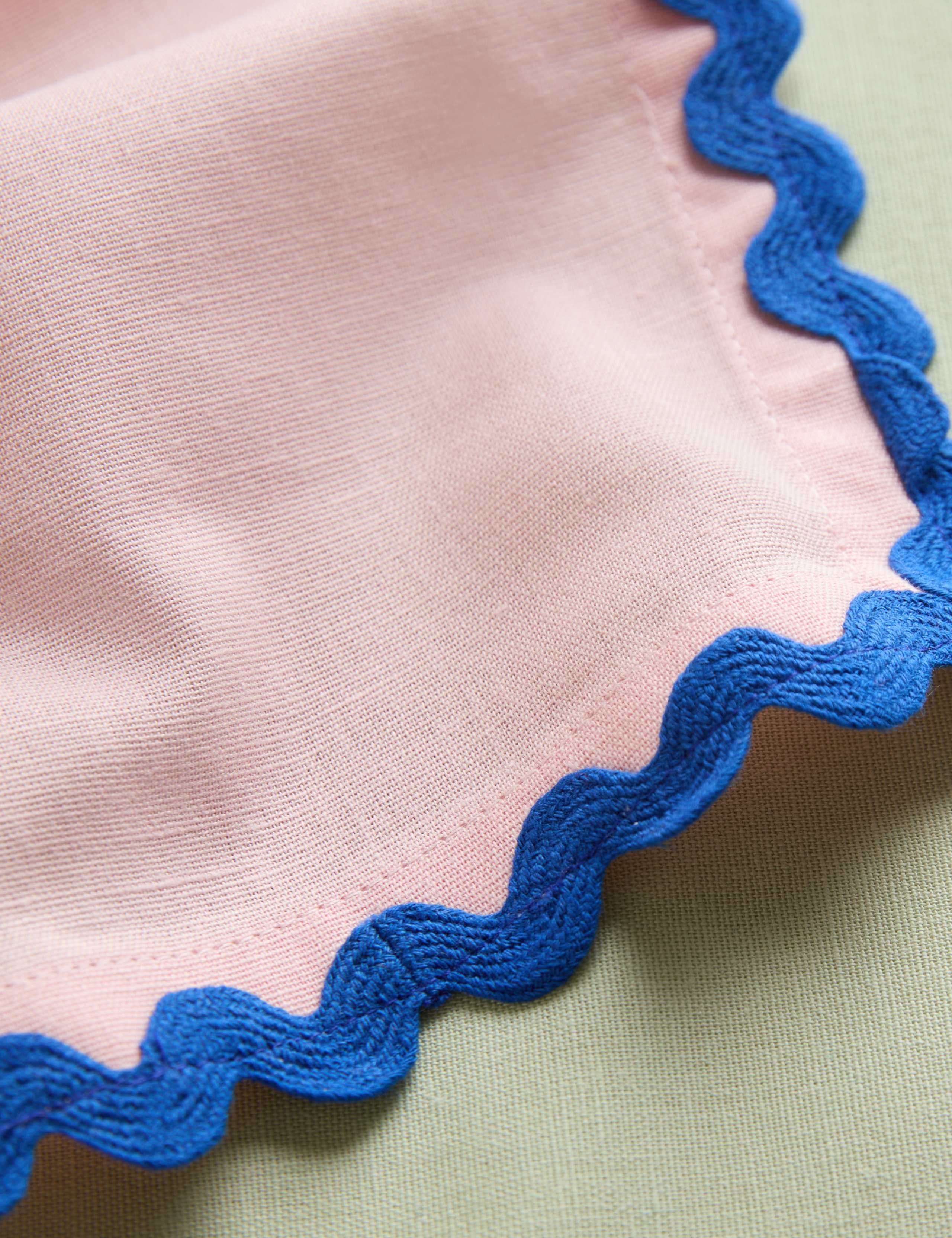 Set of 4 Cotton with Linen Ric Rac Napkins 4 of 4