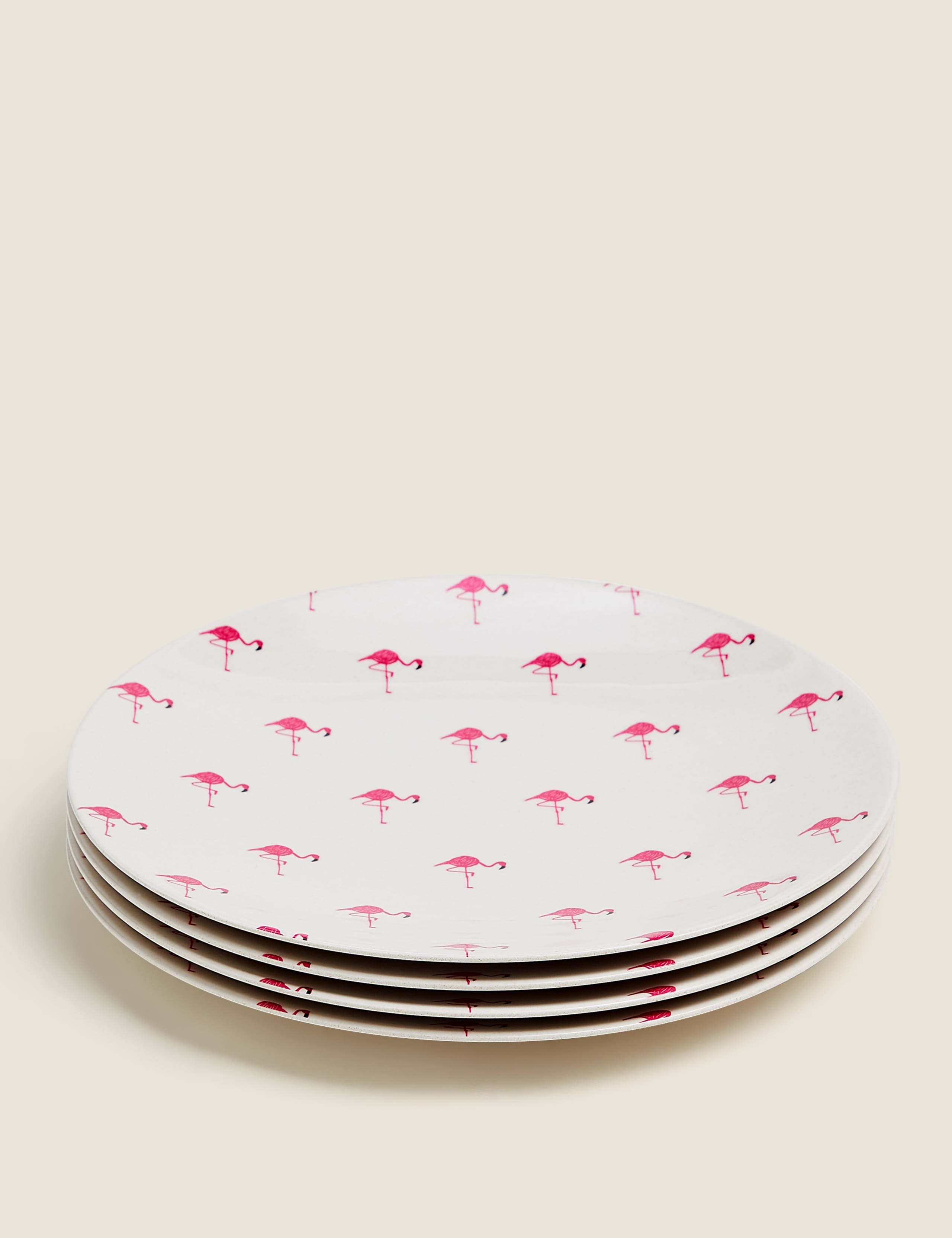 Set of 4 Flamingo Picnic Side Plates 3 of 3