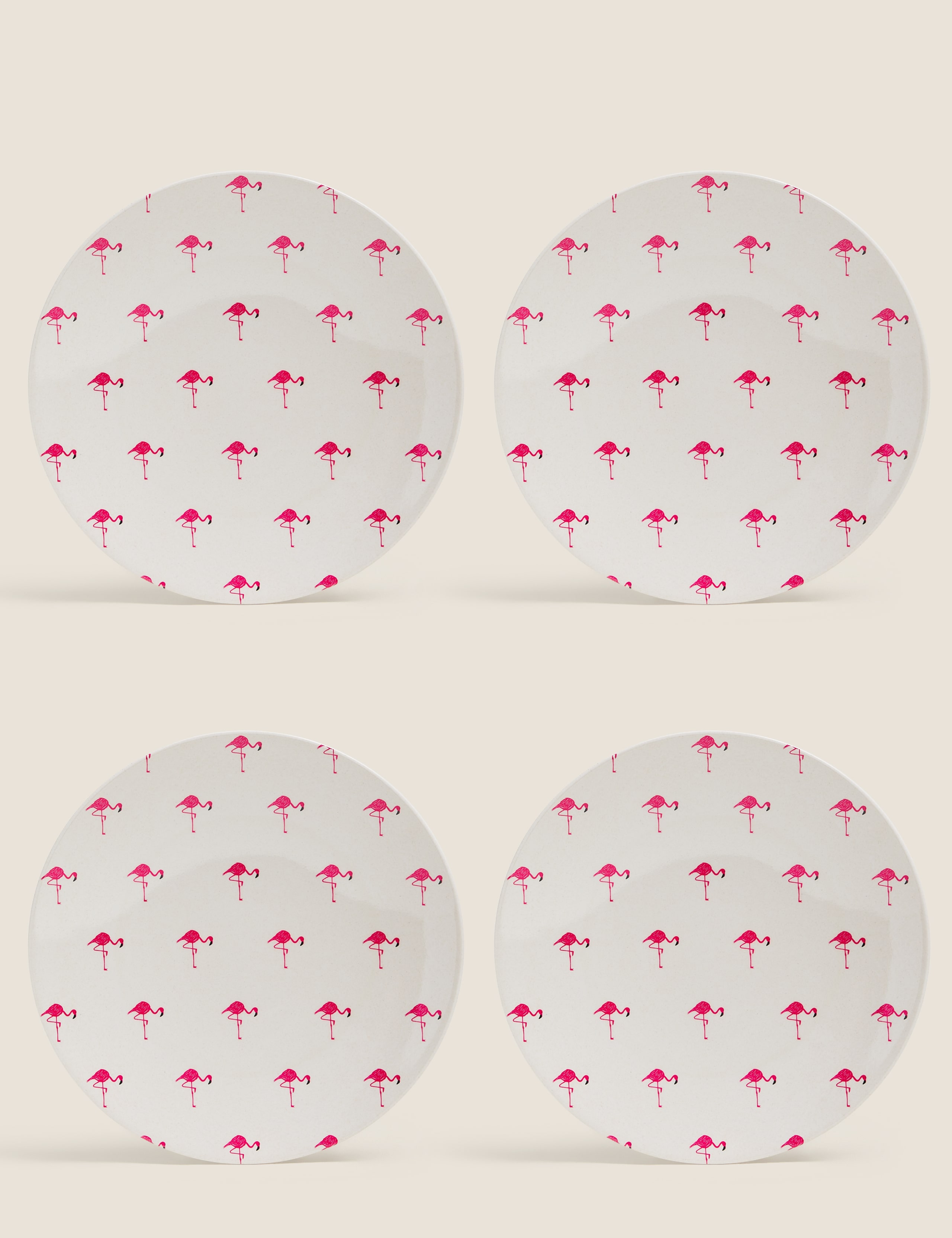 Set of 4 Flamingo Picnic Side Plates 2 of 3