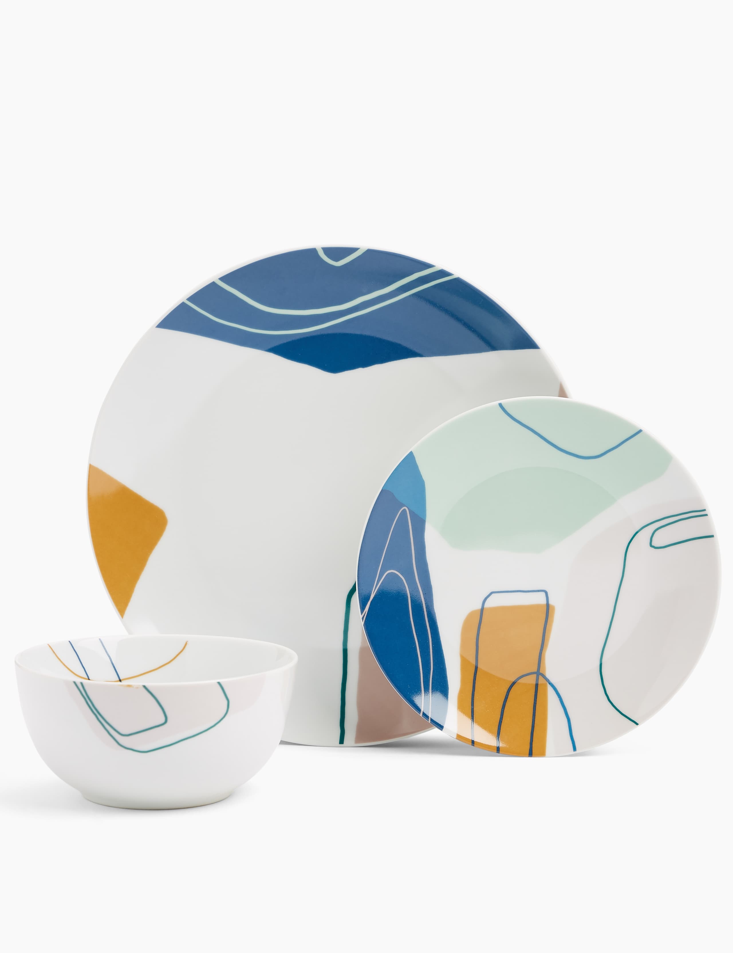 12 Piece Abstract Dinner Set 1 of 5