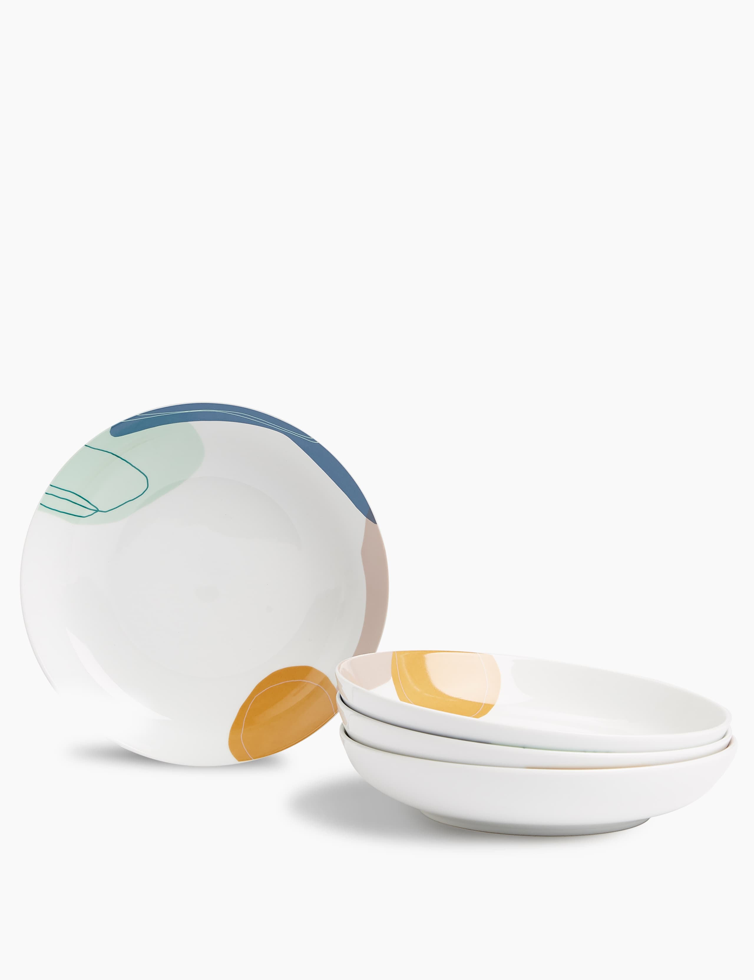 Set of 4 Abstract Pasta Bowl 1 of 5