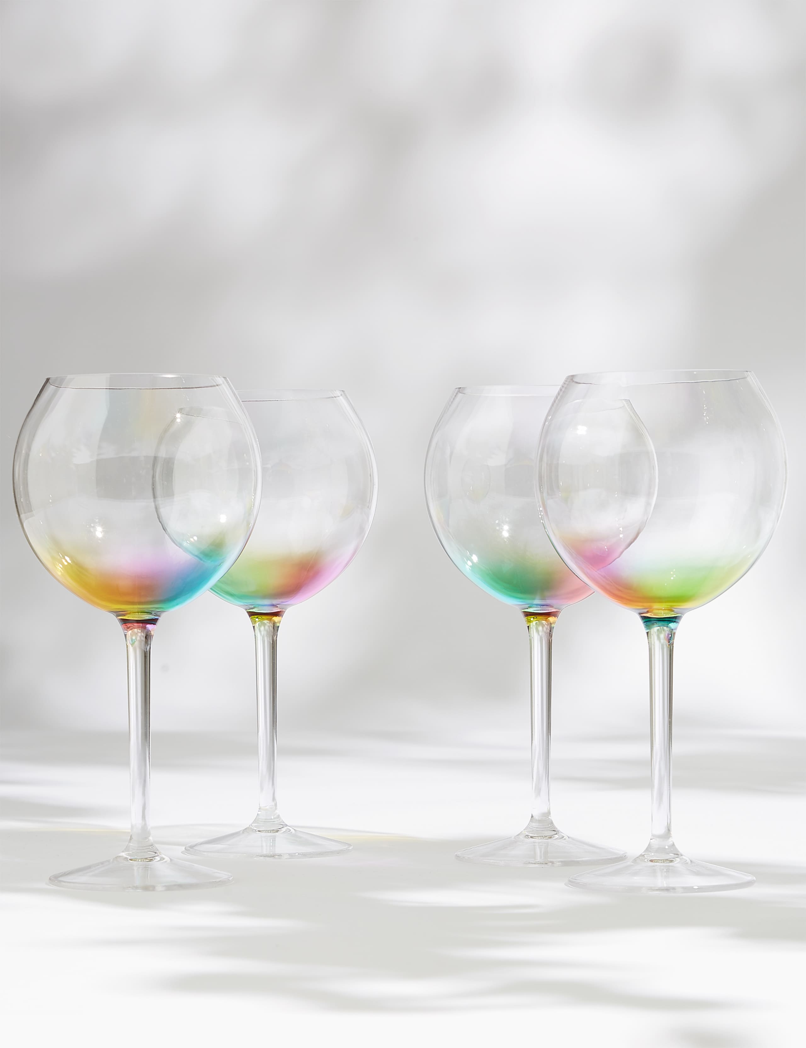 Set of 4 Rainbow Picnic Gin Glasses 1 of 4