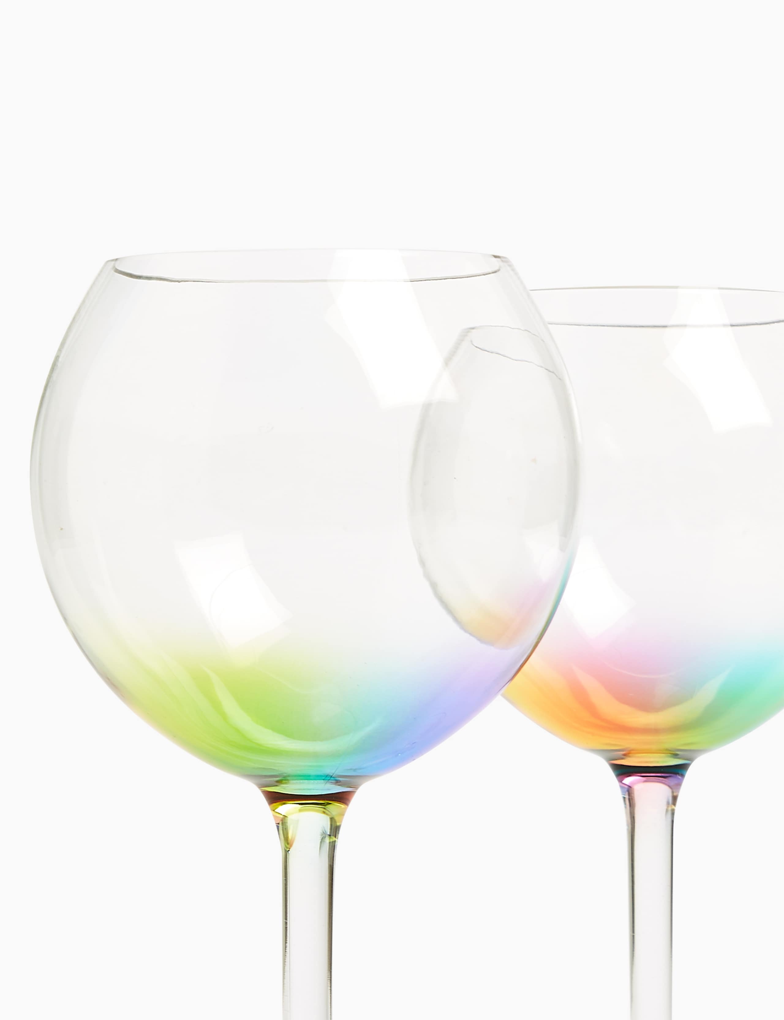 Set of 4 Rainbow Picnic Gin Glasses 3 of 4