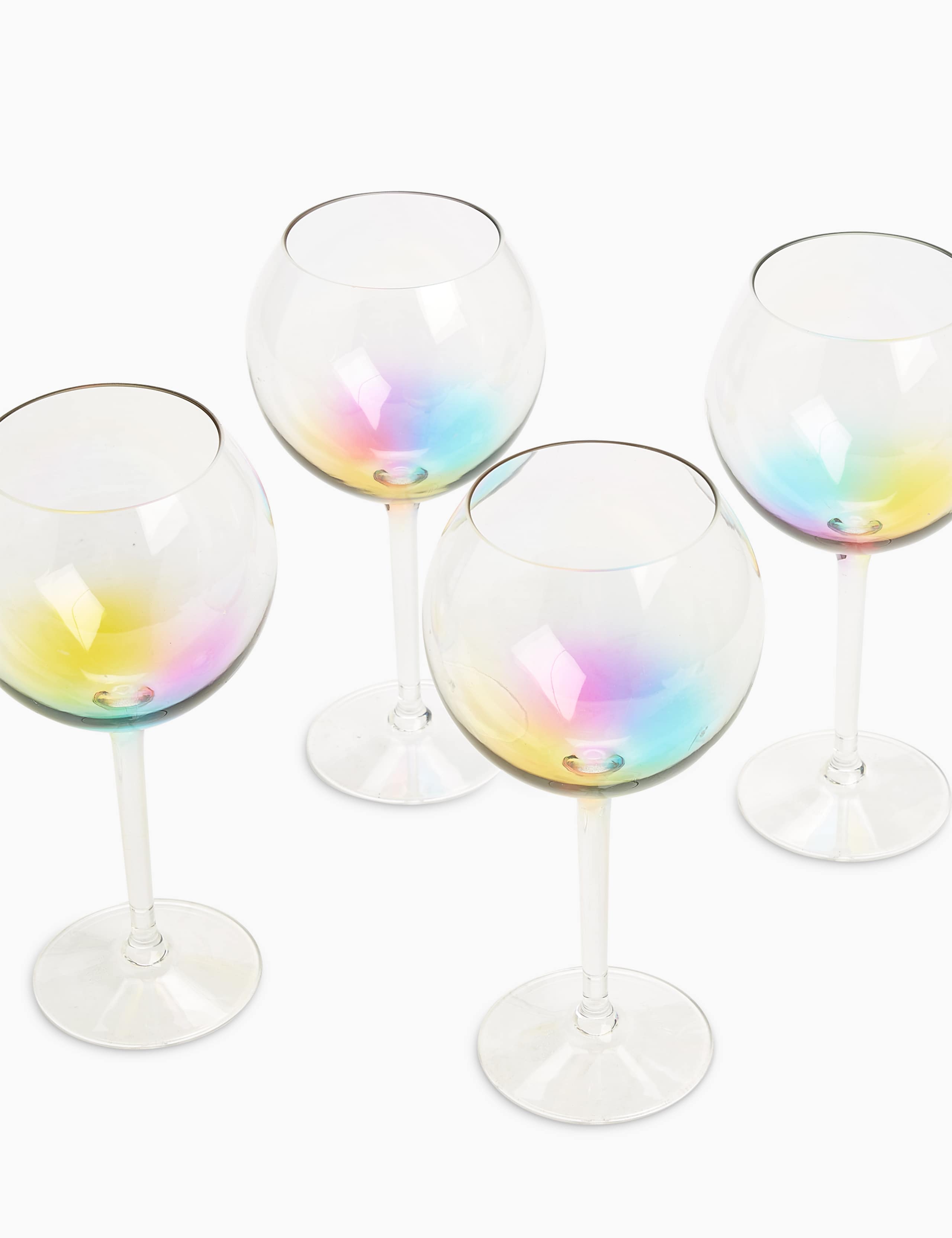 Set of 4 Rainbow Picnic Gin Glasses 2 of 4