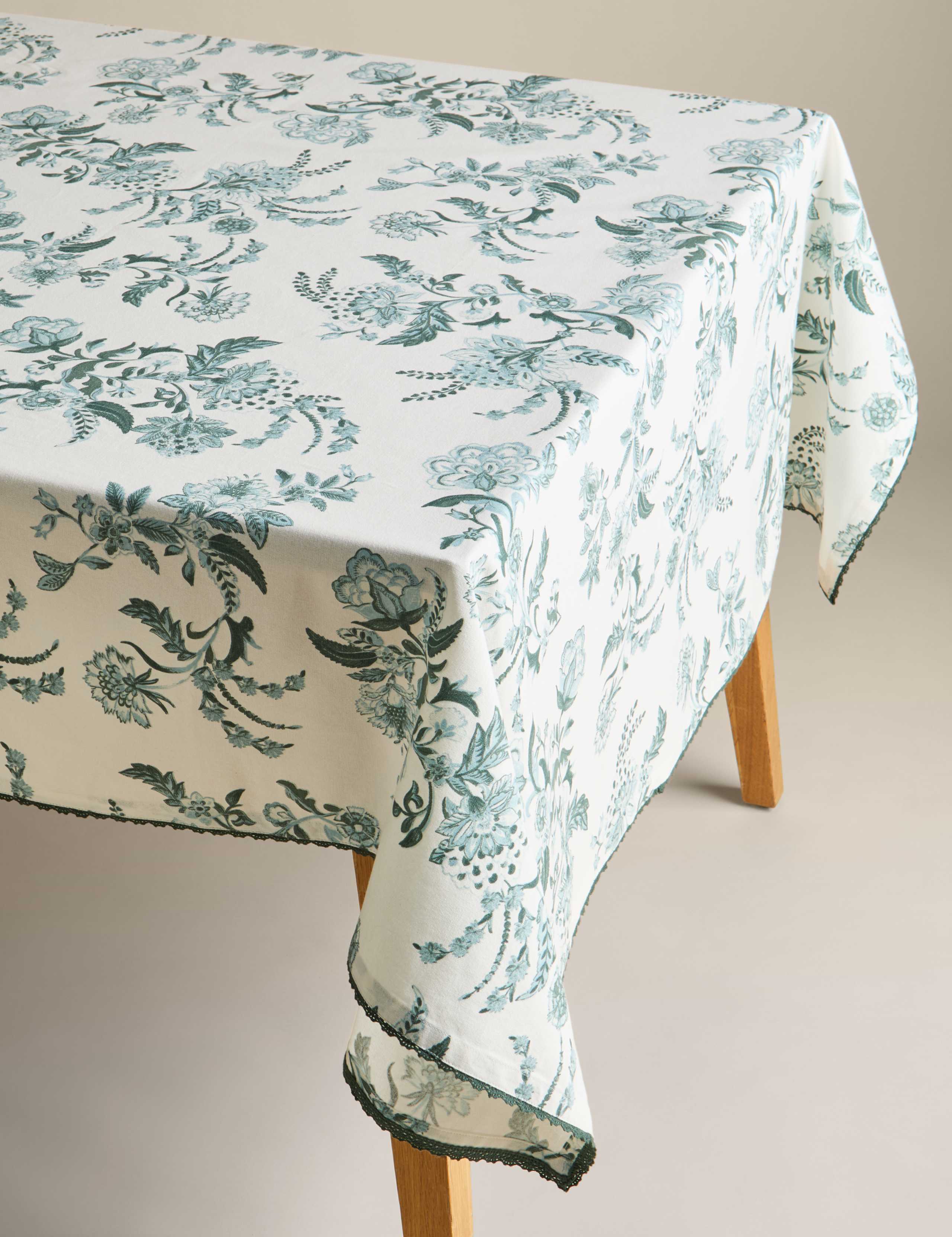 Pure Cotton Chintz Floral Tablecloth 6 of 7