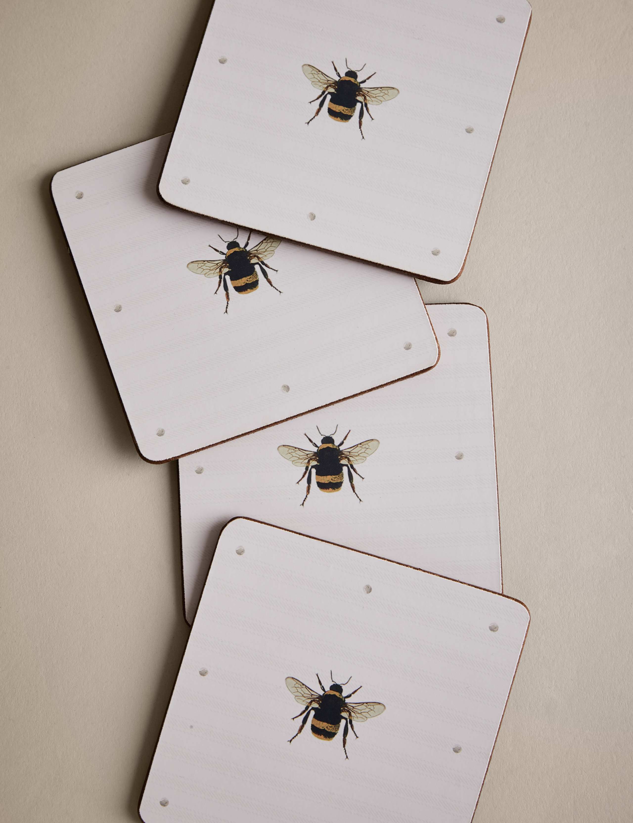 Set of 4 Bee Print Placemats & 4 Coasters 2 of 4
