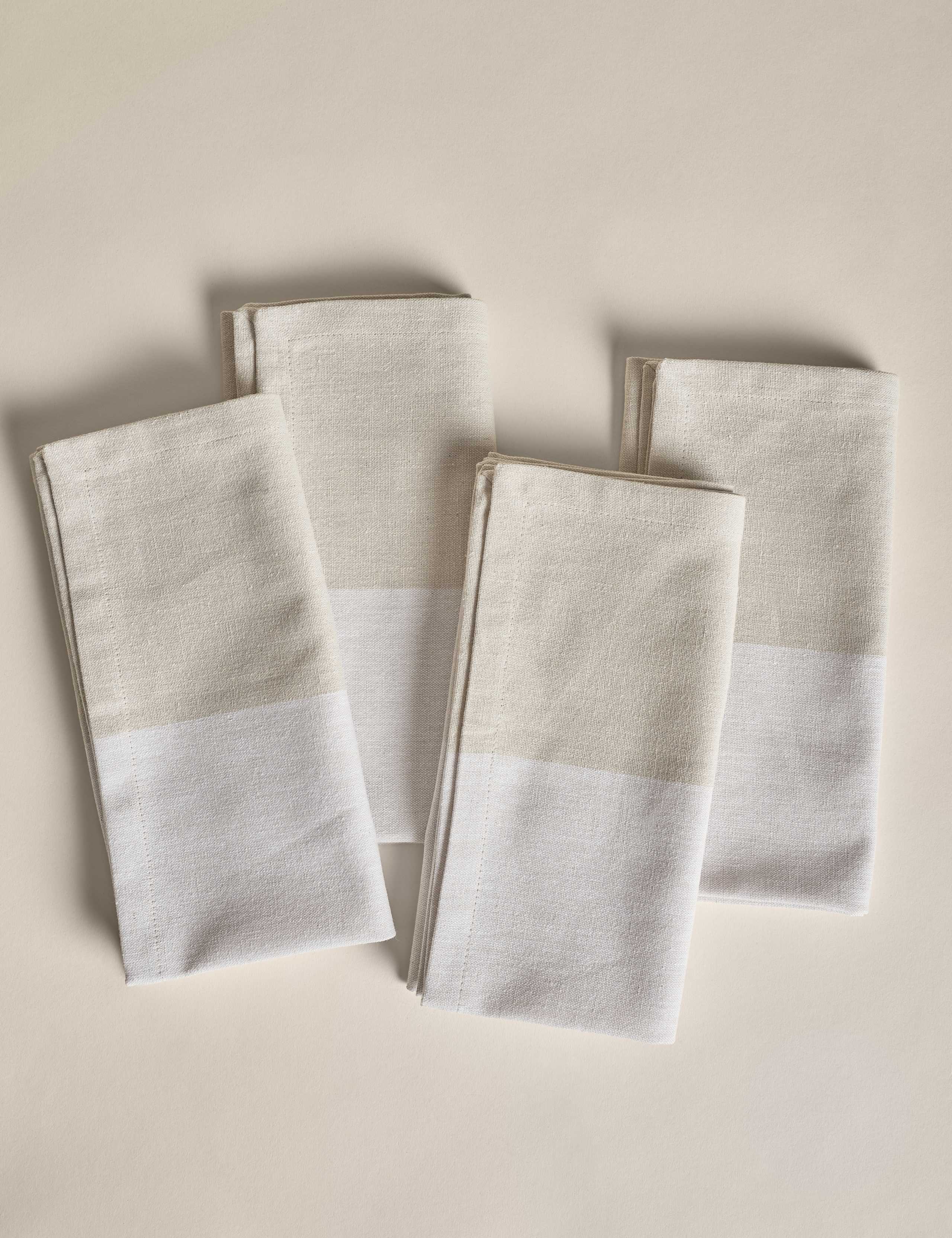Set of 4 Woven Banded Napkins 6 of 9