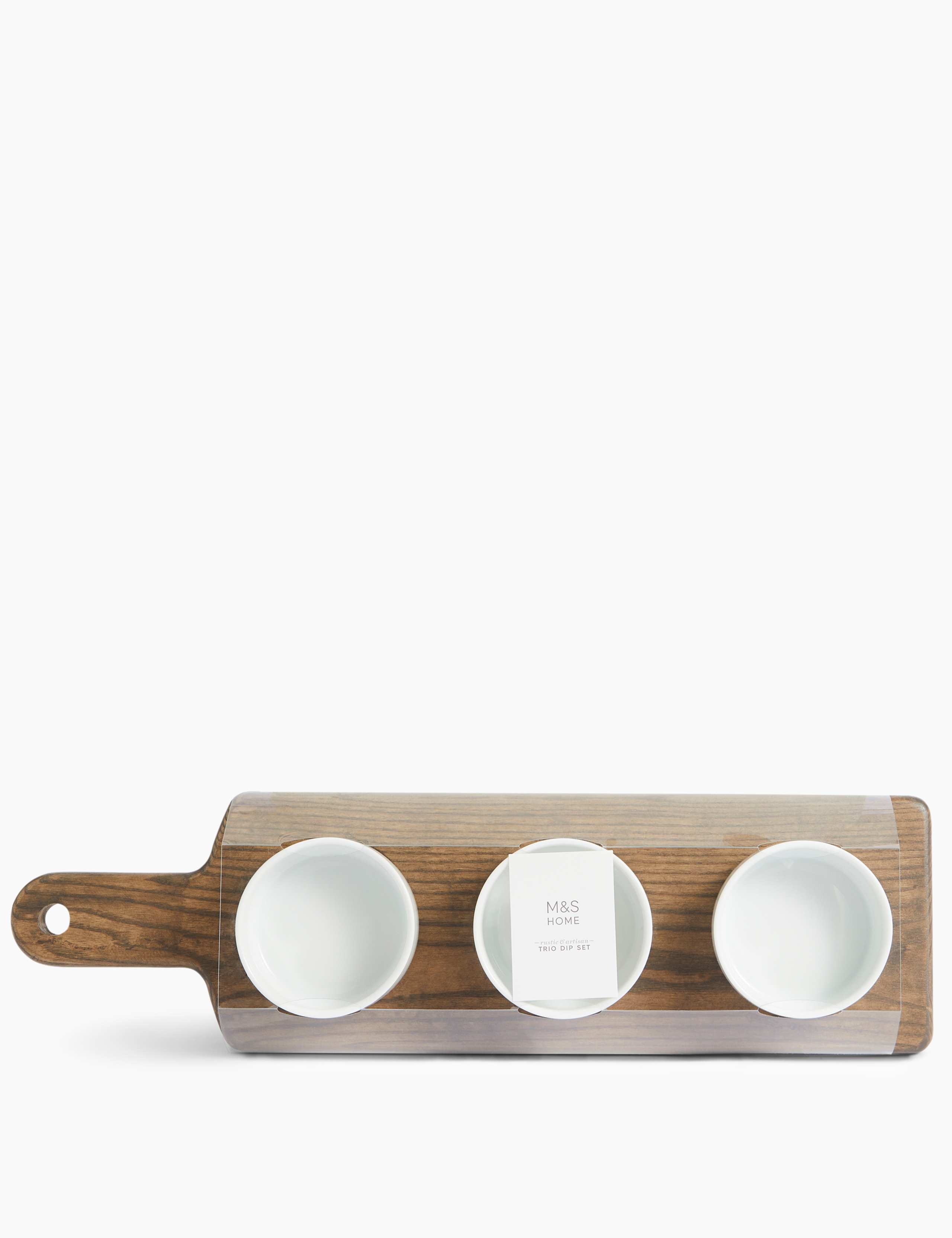 Set of 3 Dip Bowls with Wooden Platter 4 of 4
