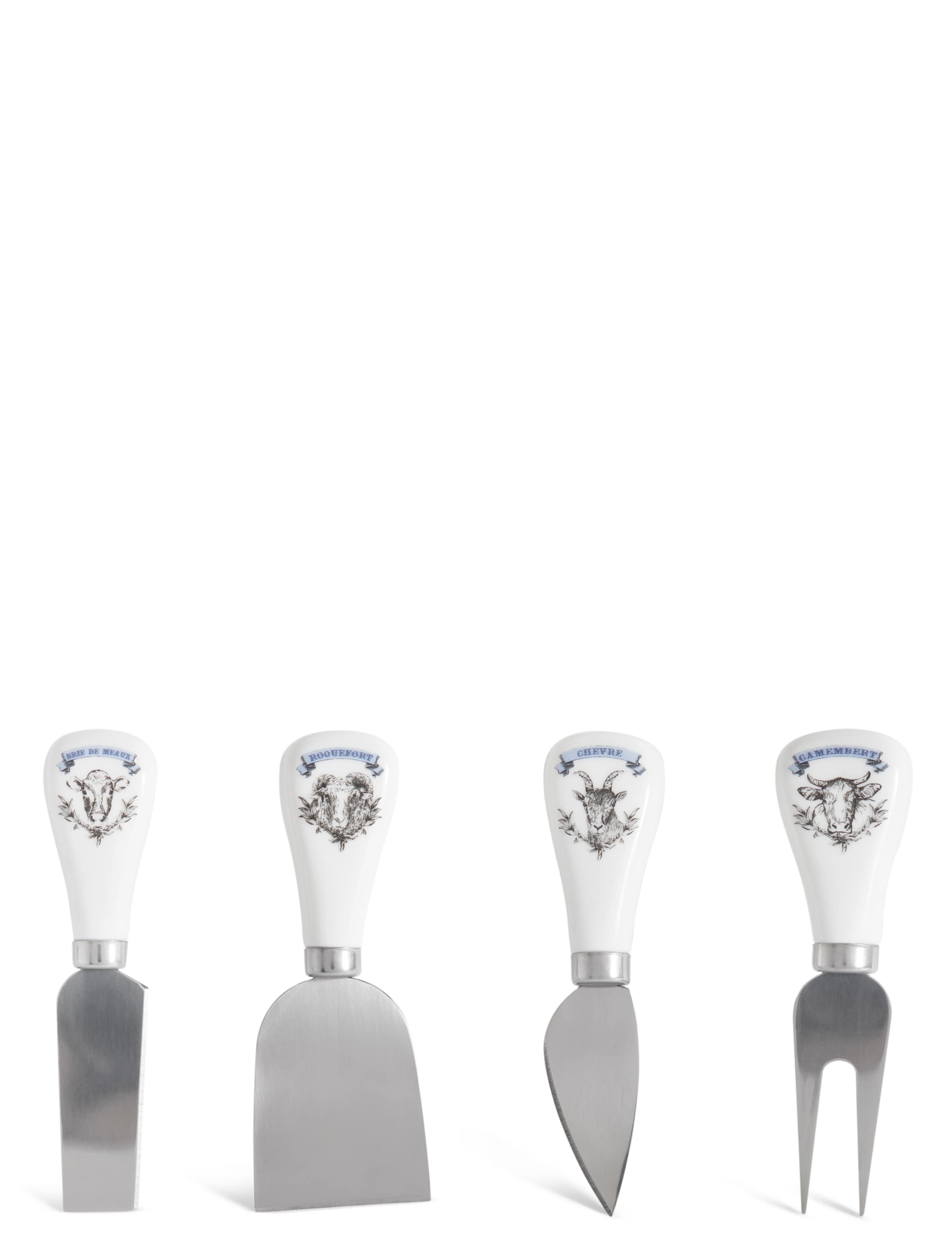 Set 4 Ceramic Cheese Knives 1 of 7