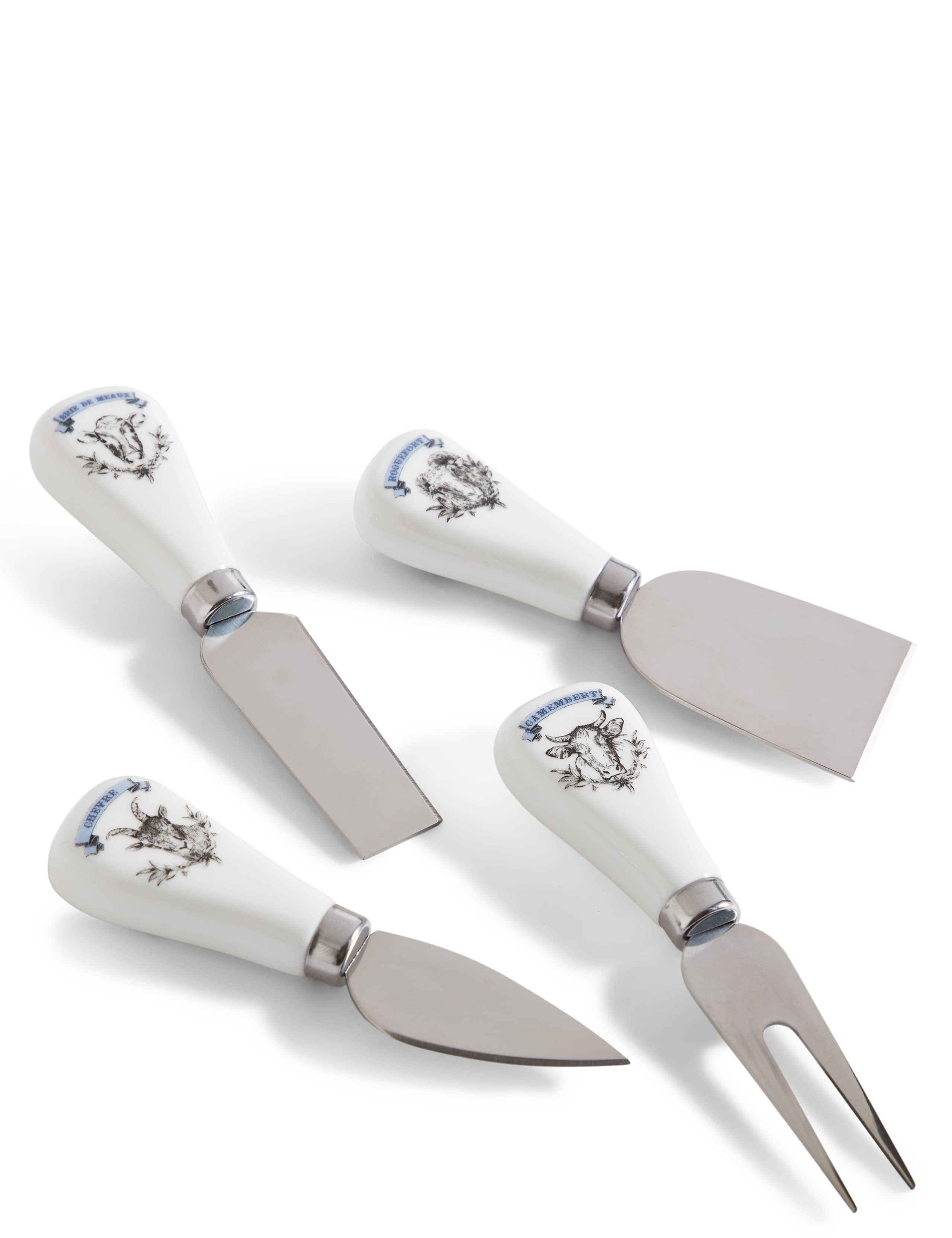 Set 4 Ceramic Cheese Knives 6 of 7