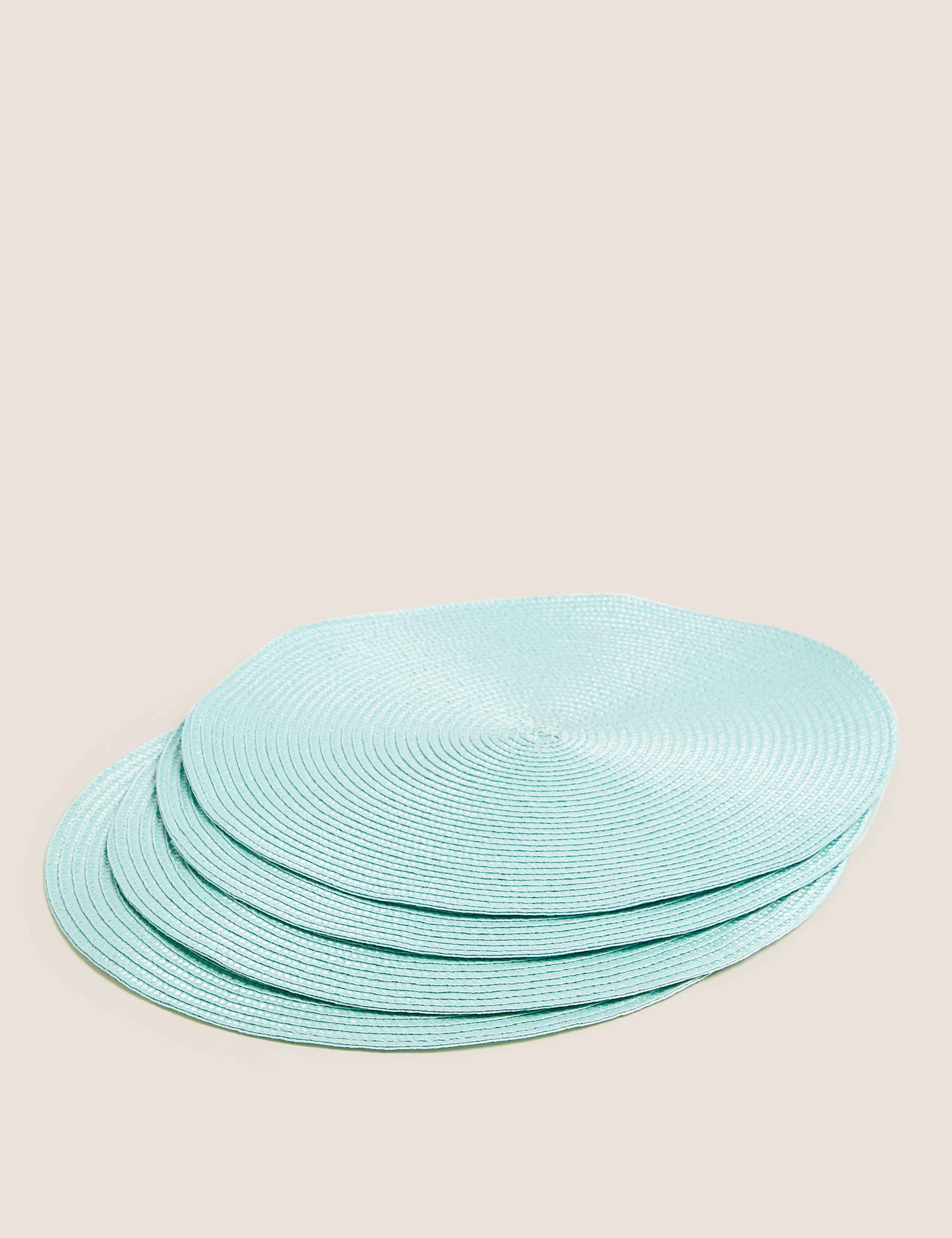 Set of 4 Round Woven Placemats 1 of 3