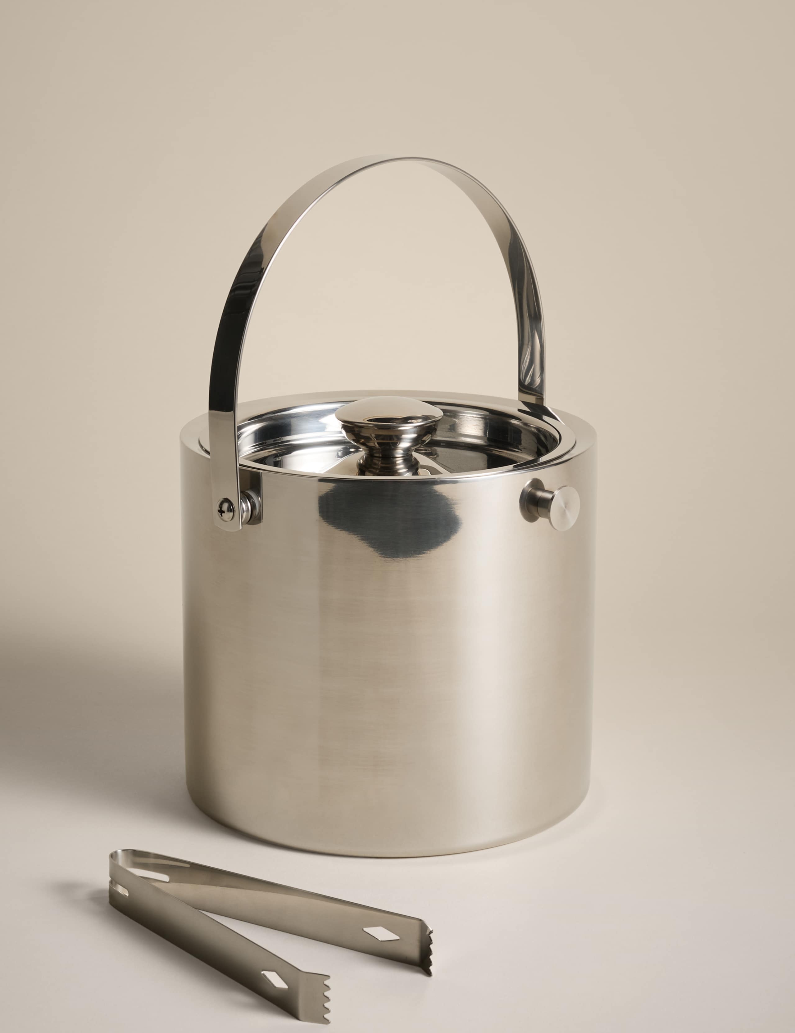 Metal Ice Bucket with Tongs 4 of 4