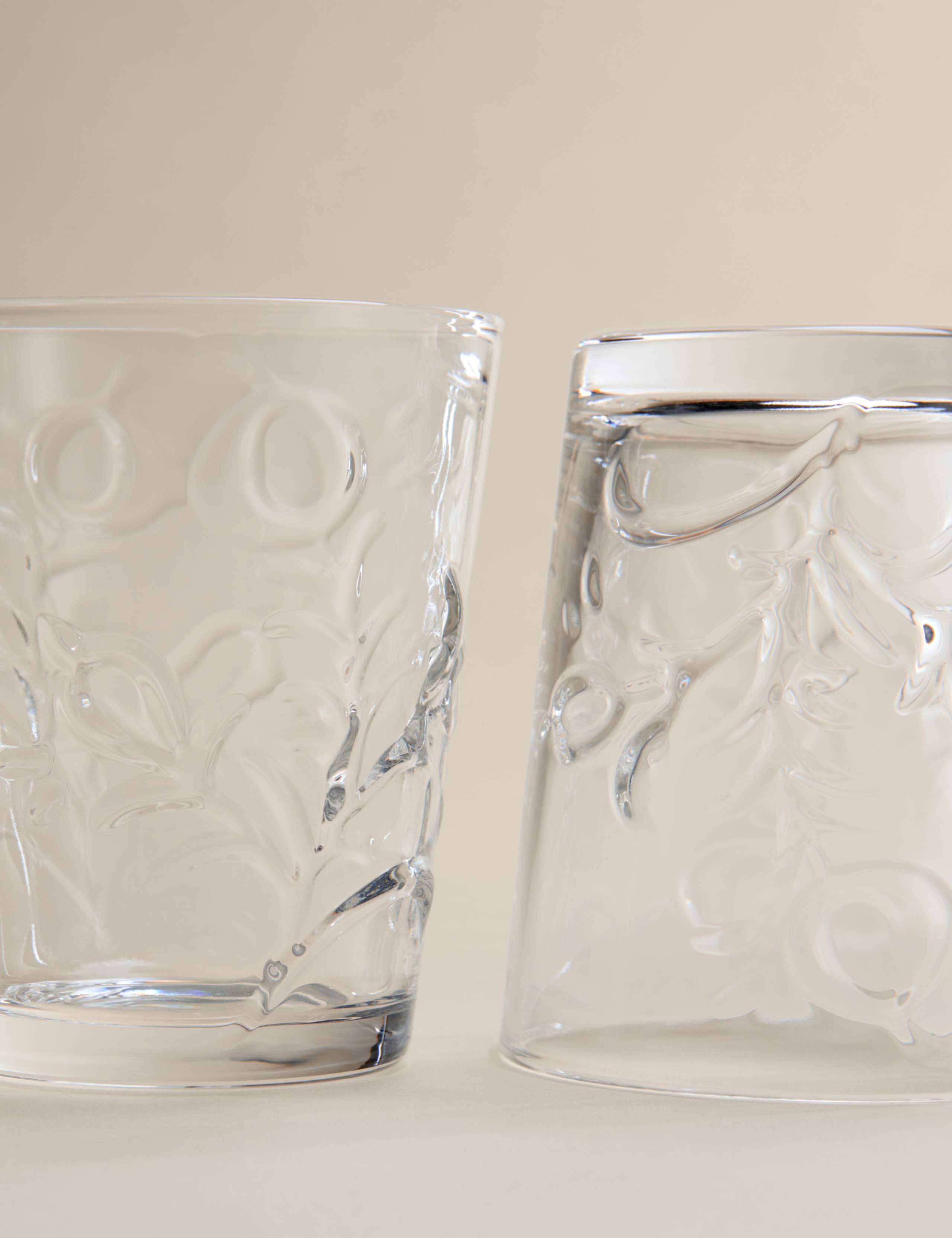 Set of 2 Embossed Floral Tumblers 4 of 6