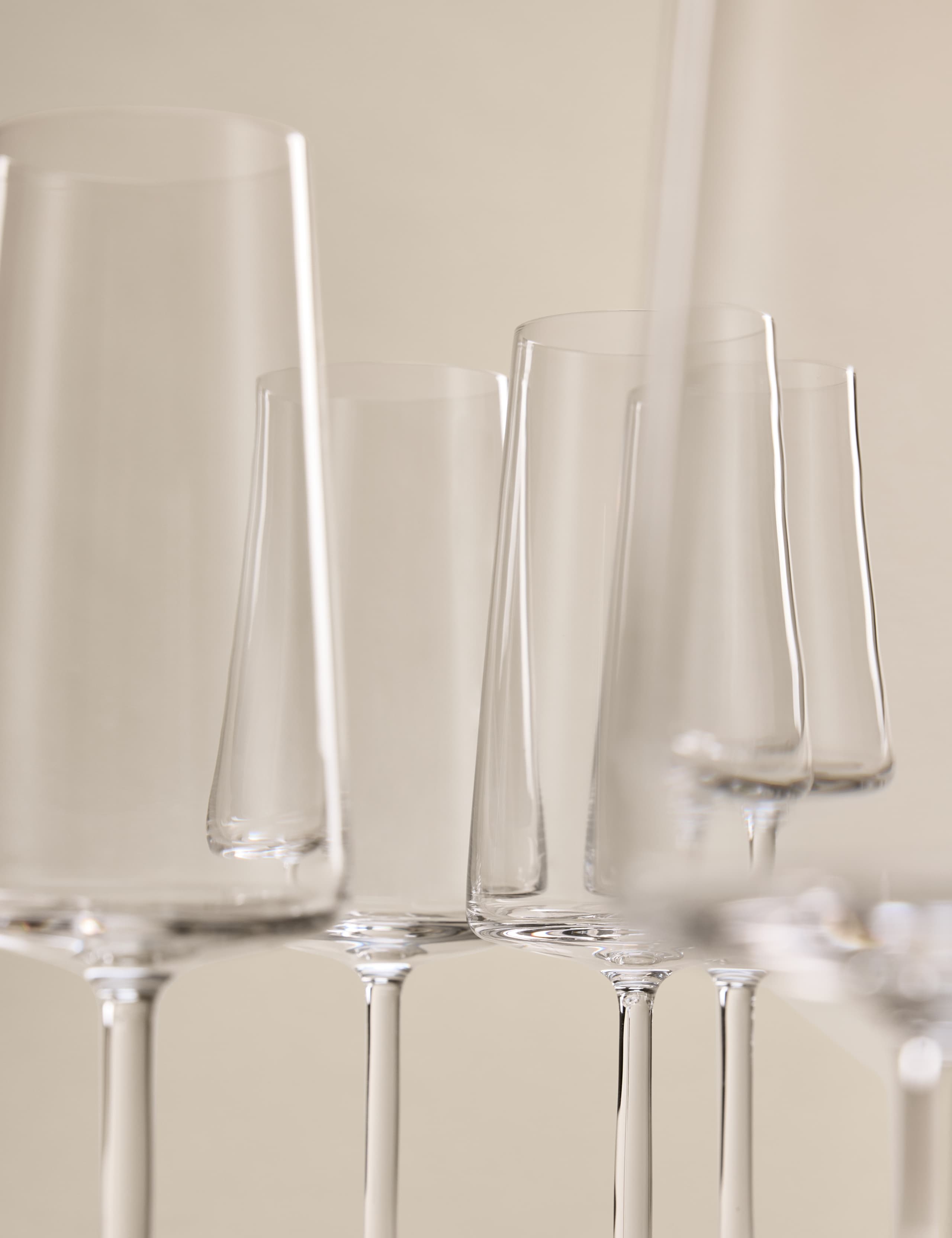 Set of 6 Modern Champagne Flutes 2 of 6