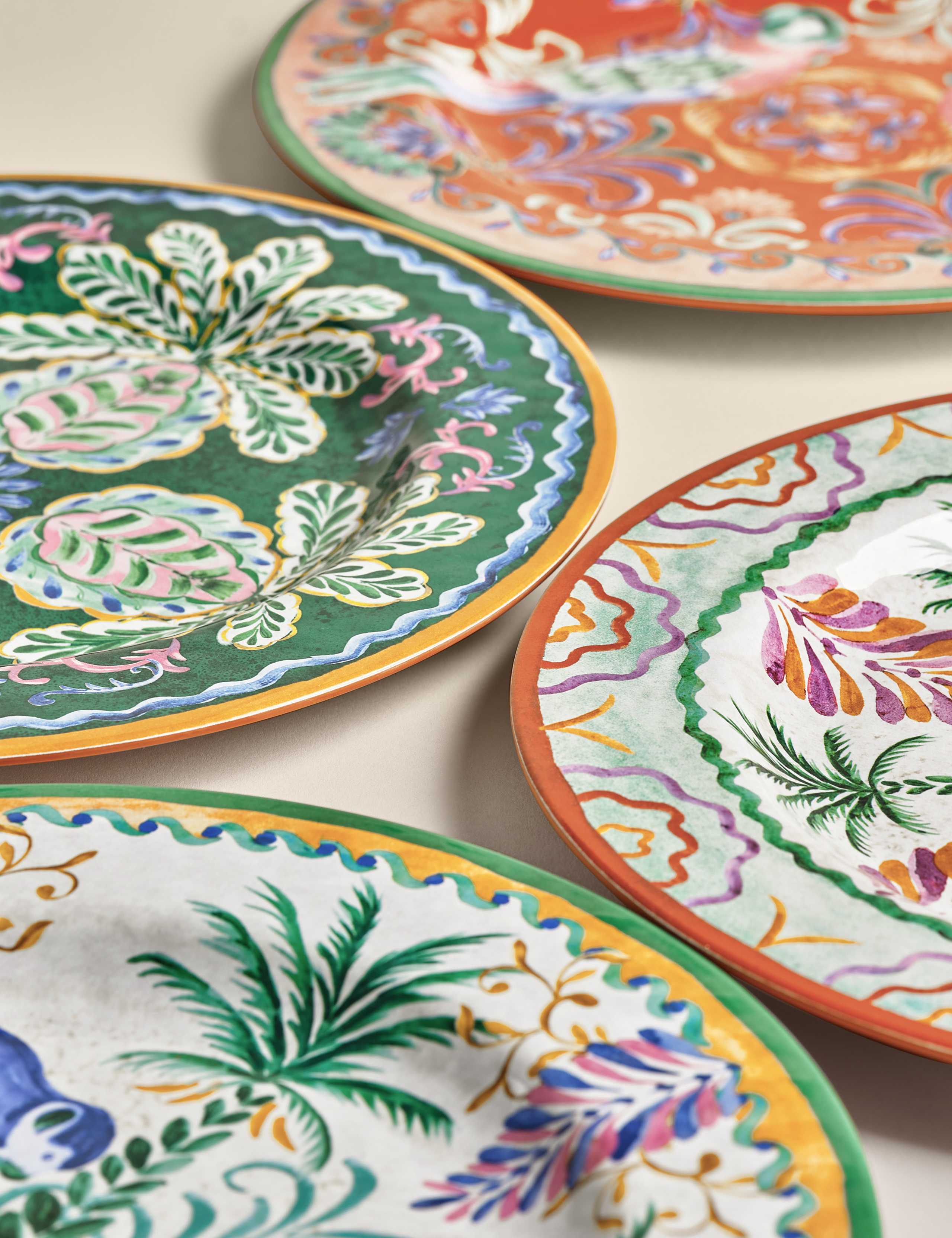Set of 4 Boho Picnic Dinner Plates 3 of 7
