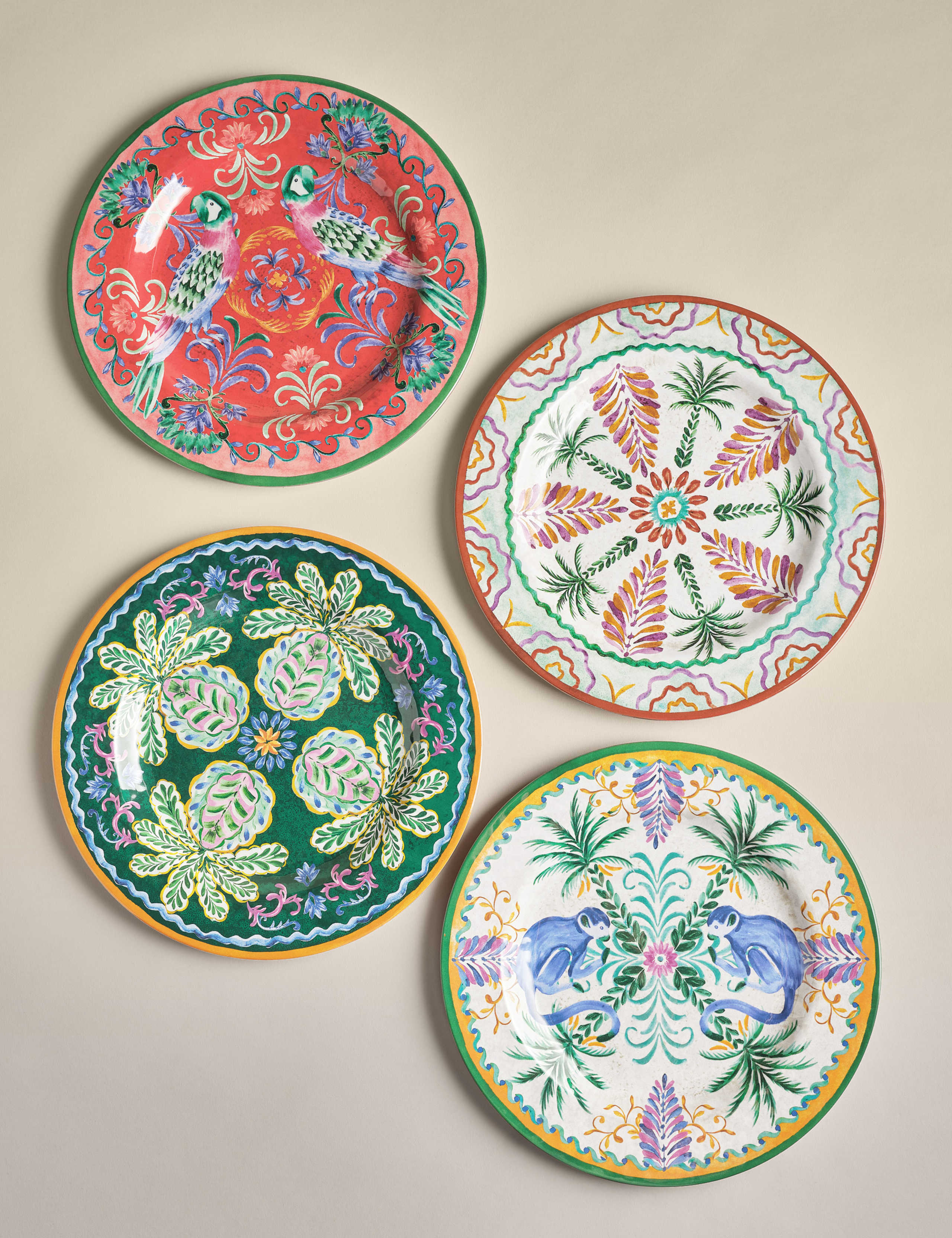 Set of 4 Boho Picnic Dinner Plates 4 of 7