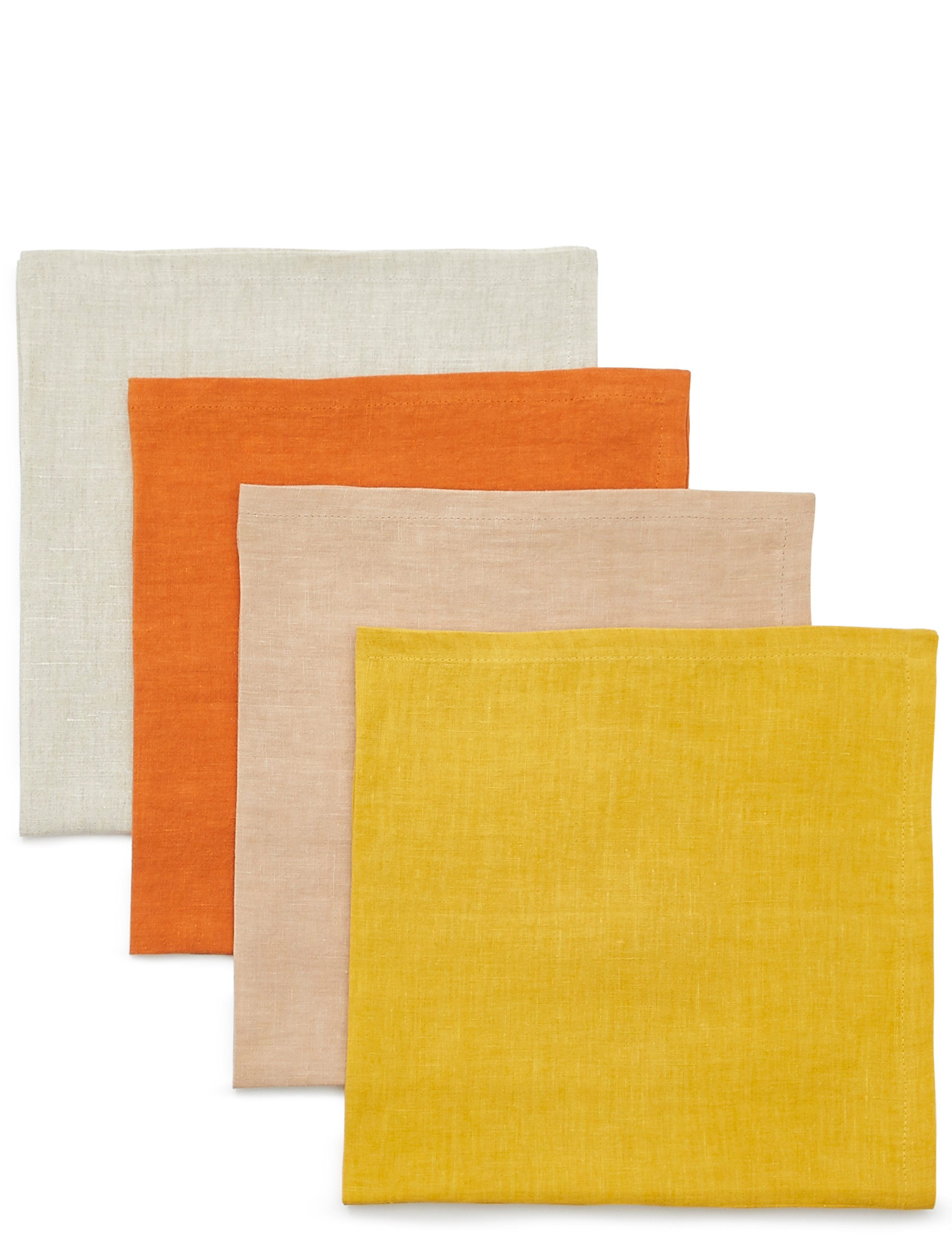 Set of 4 Sun-baked Linen Napkins 1 of 2