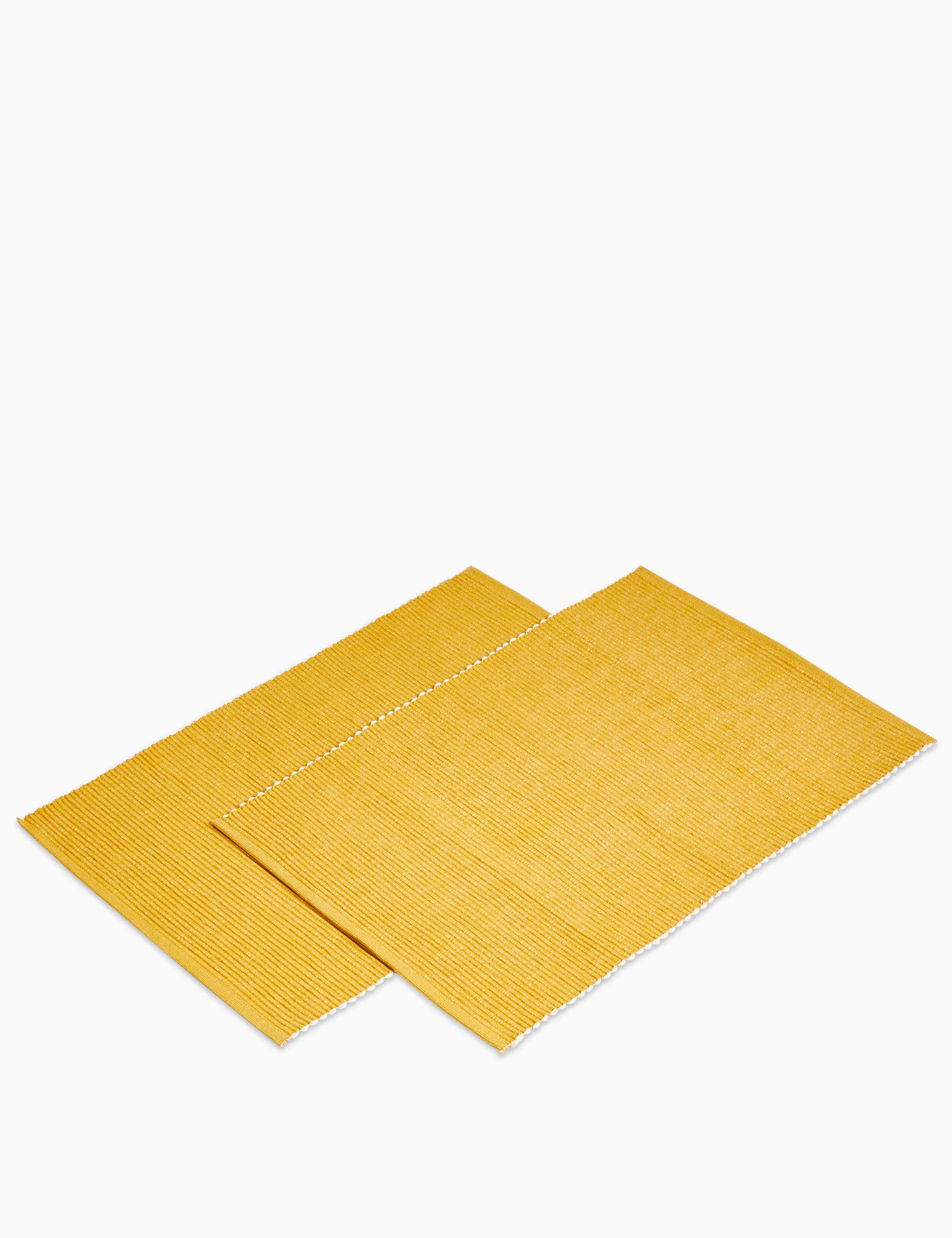 Set of 2 Cotton Ribbed Placemats 1 of 1