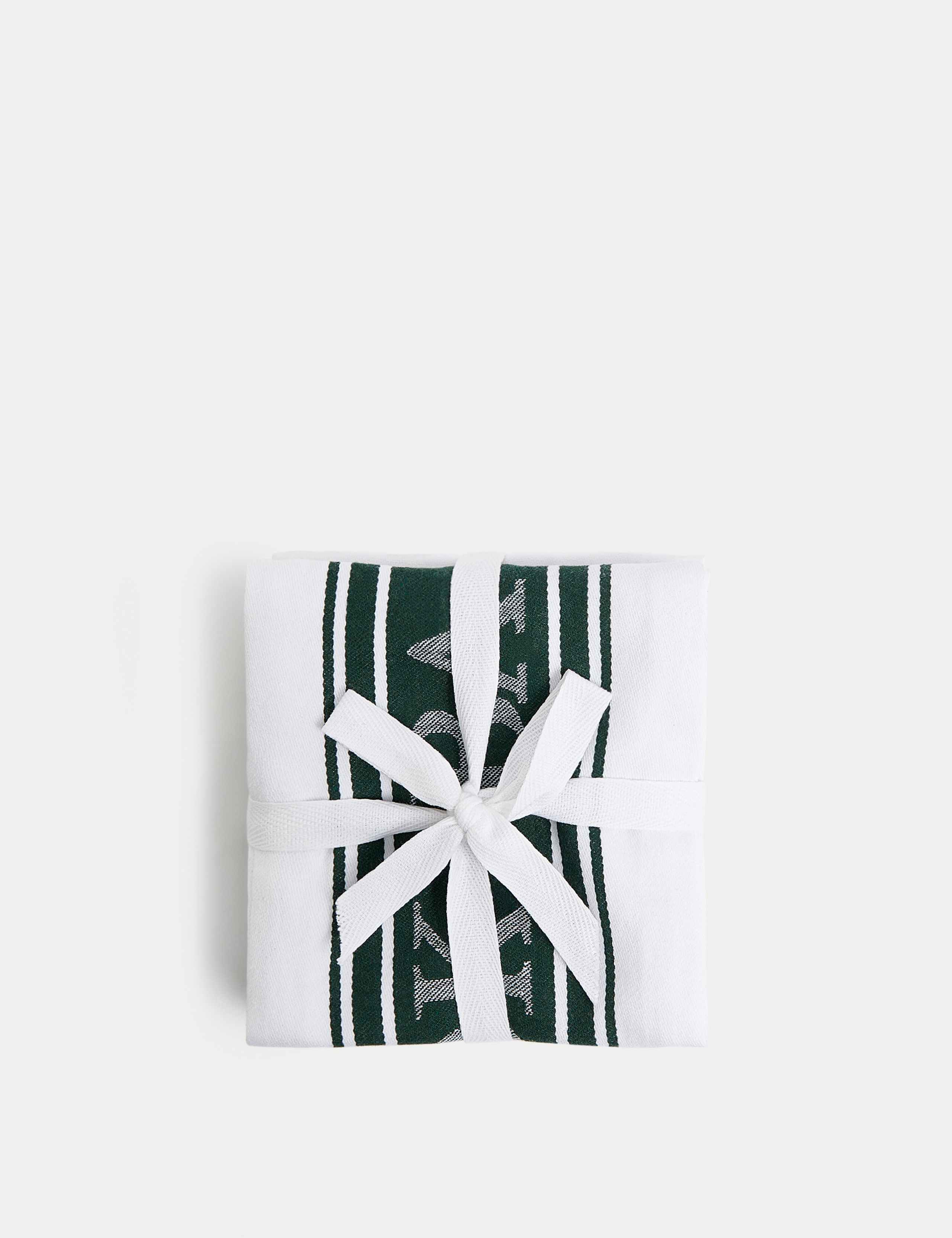Set of 3 Cotton Rich Striped Tea Towels 2 of 4