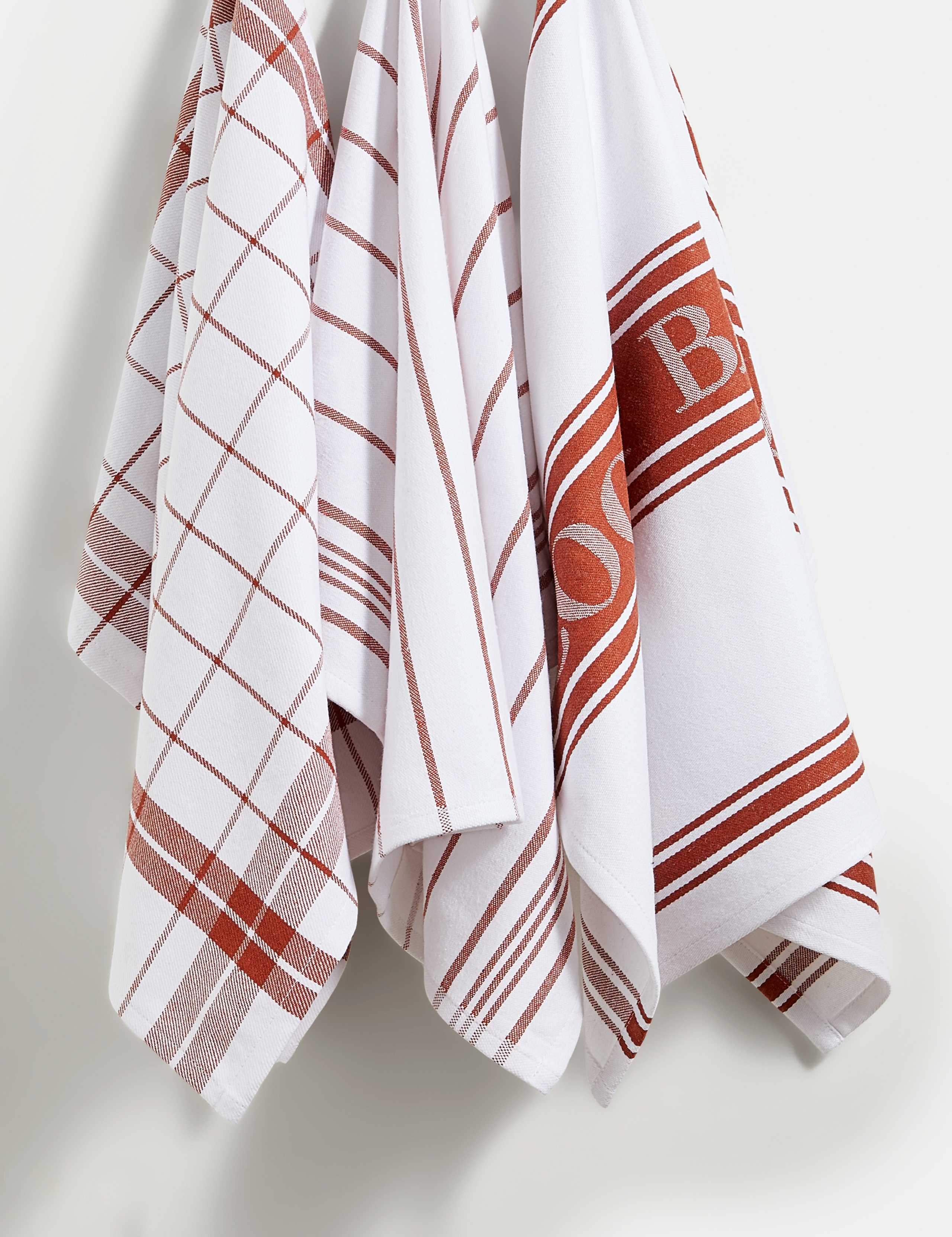 Set of 3 Cotton Rich Striped Tea Towels 3 of 4