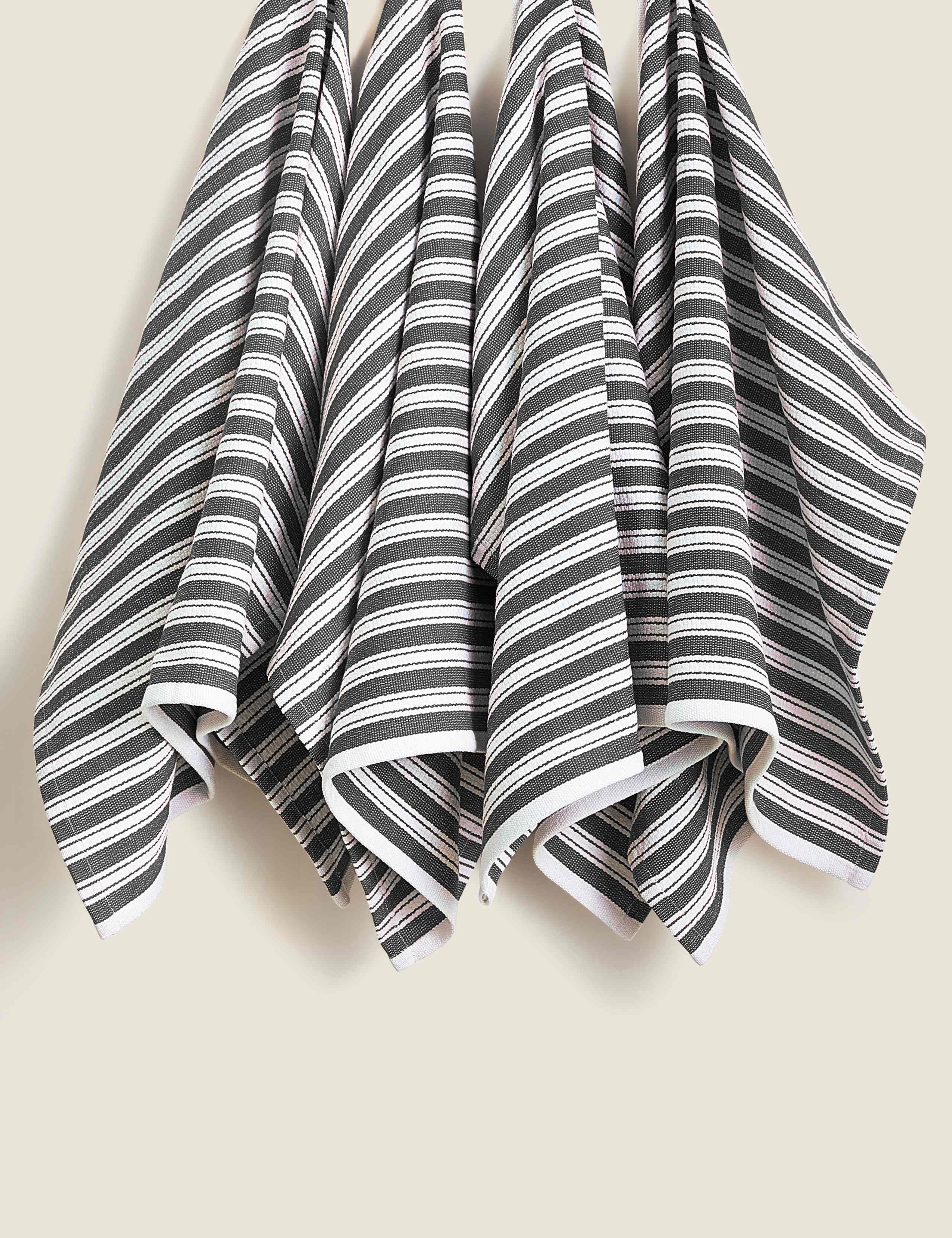 Set of 4 Cotton Rich Basket Weave Tea Towels 2 of 3