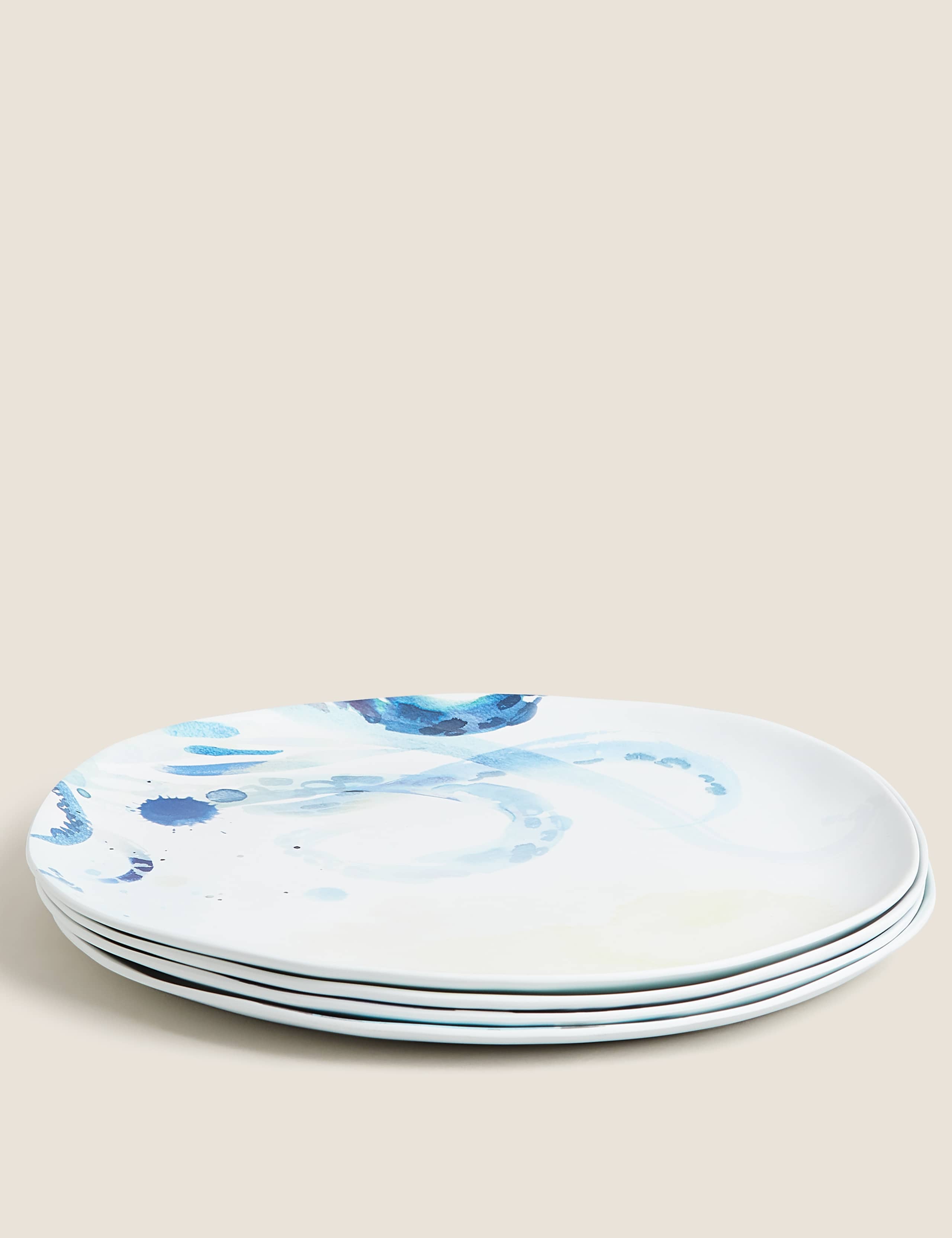 Set of 4 Nautical Picnic Dinner Plates 3 of 5