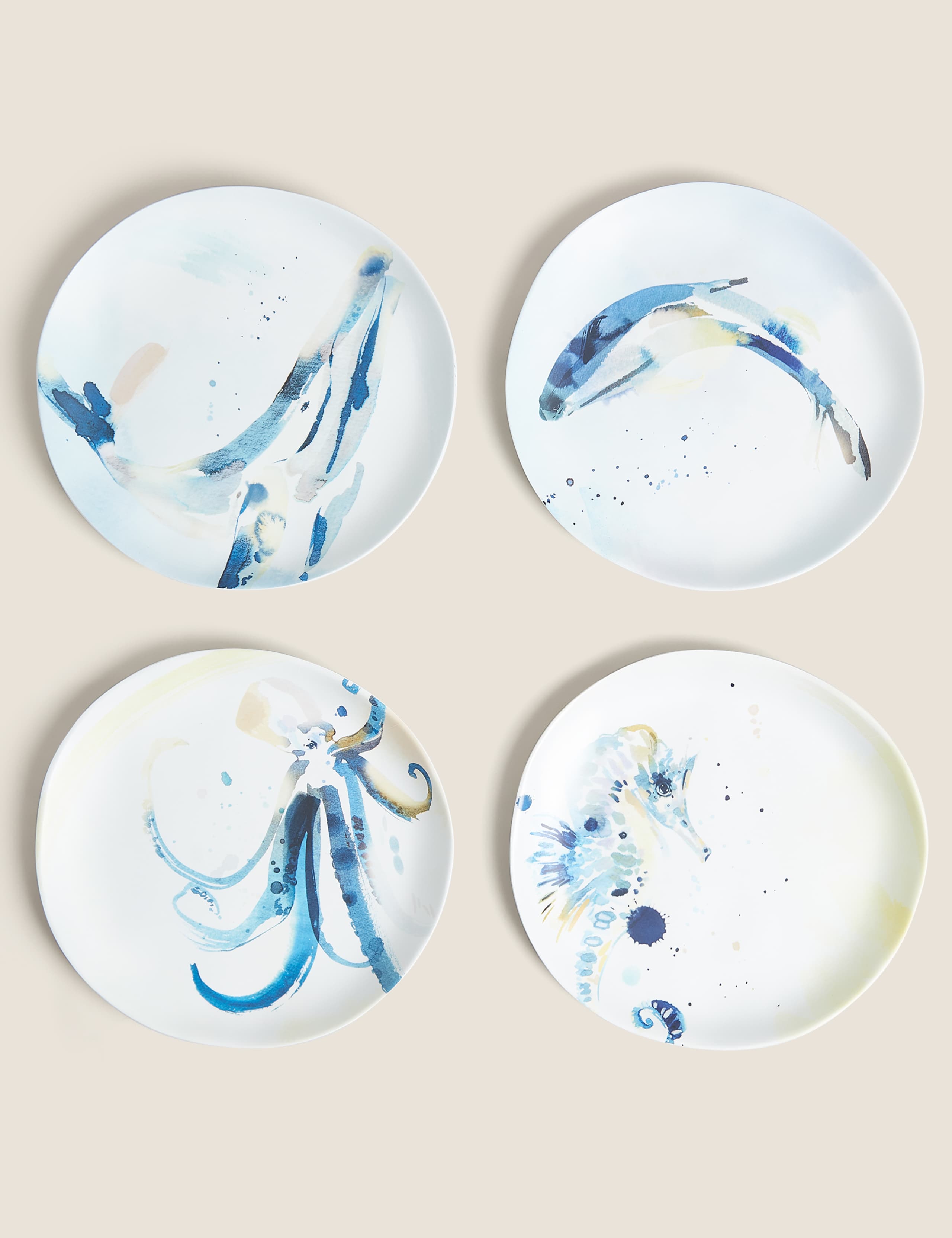 Set of 4 Nautical Picnic Side Plates 4 of 5