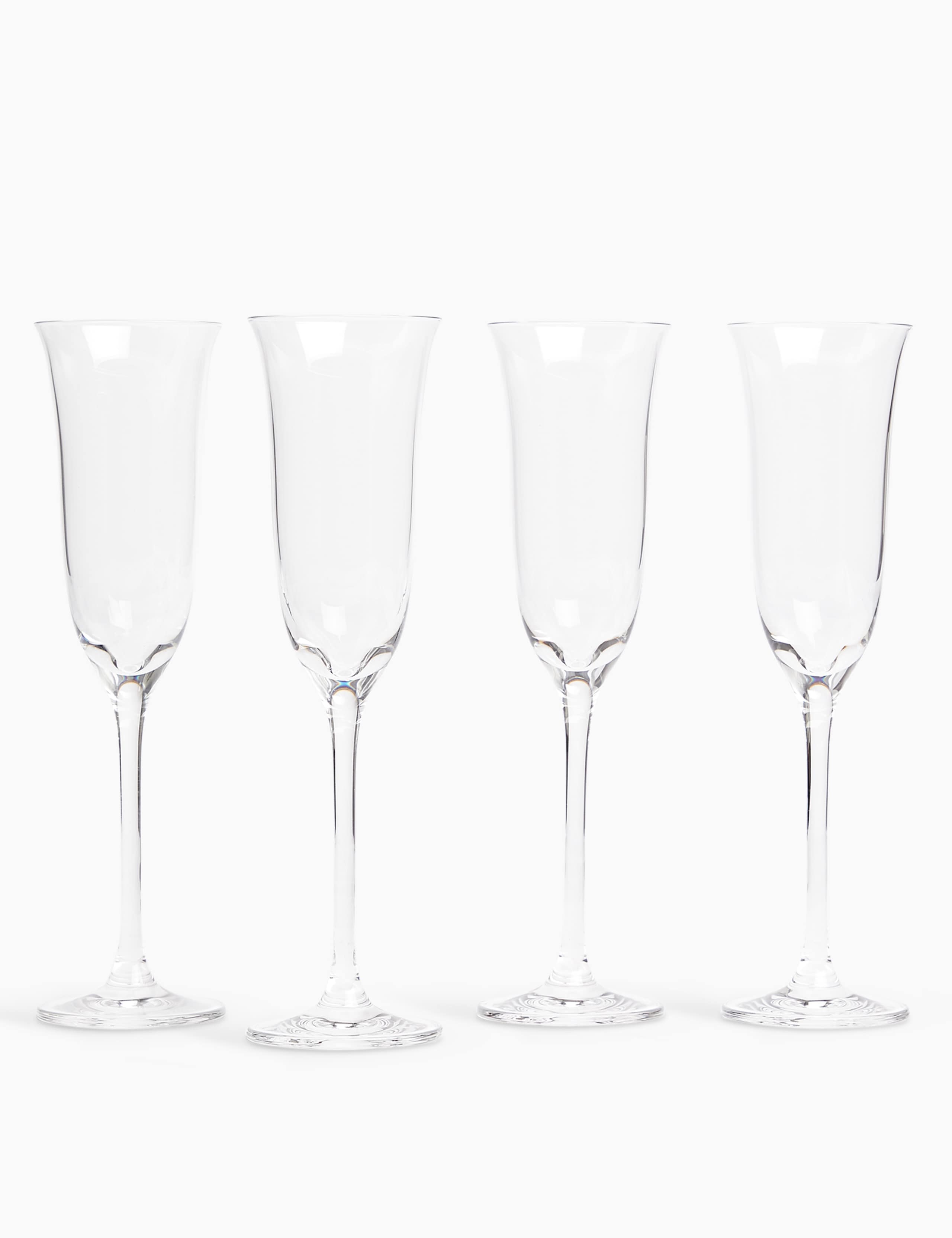 Set of 4 Tulip Crystal Champagne Flutes 1 of 3