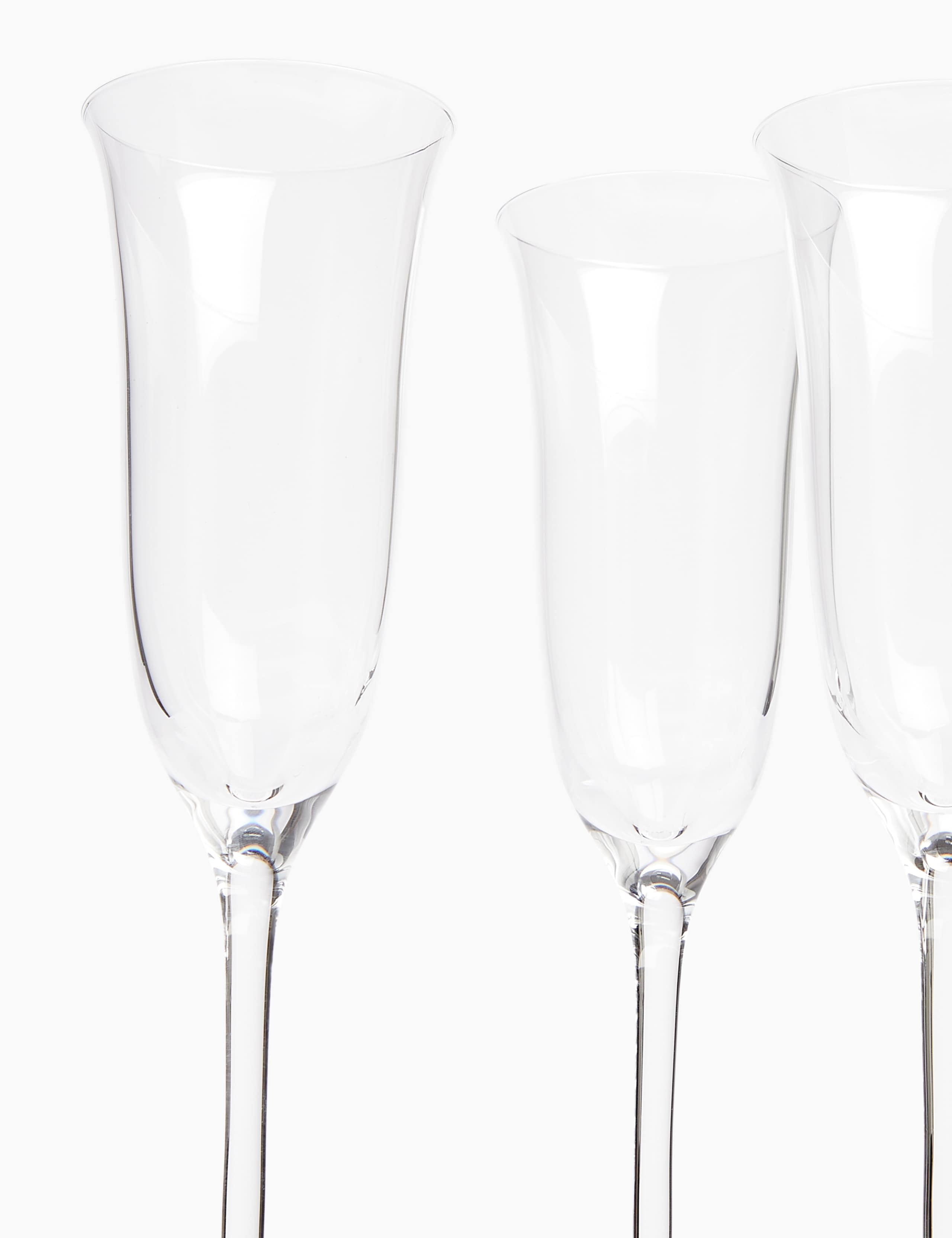 Set of 4 Tulip Crystal Champagne Flutes 3 of 3