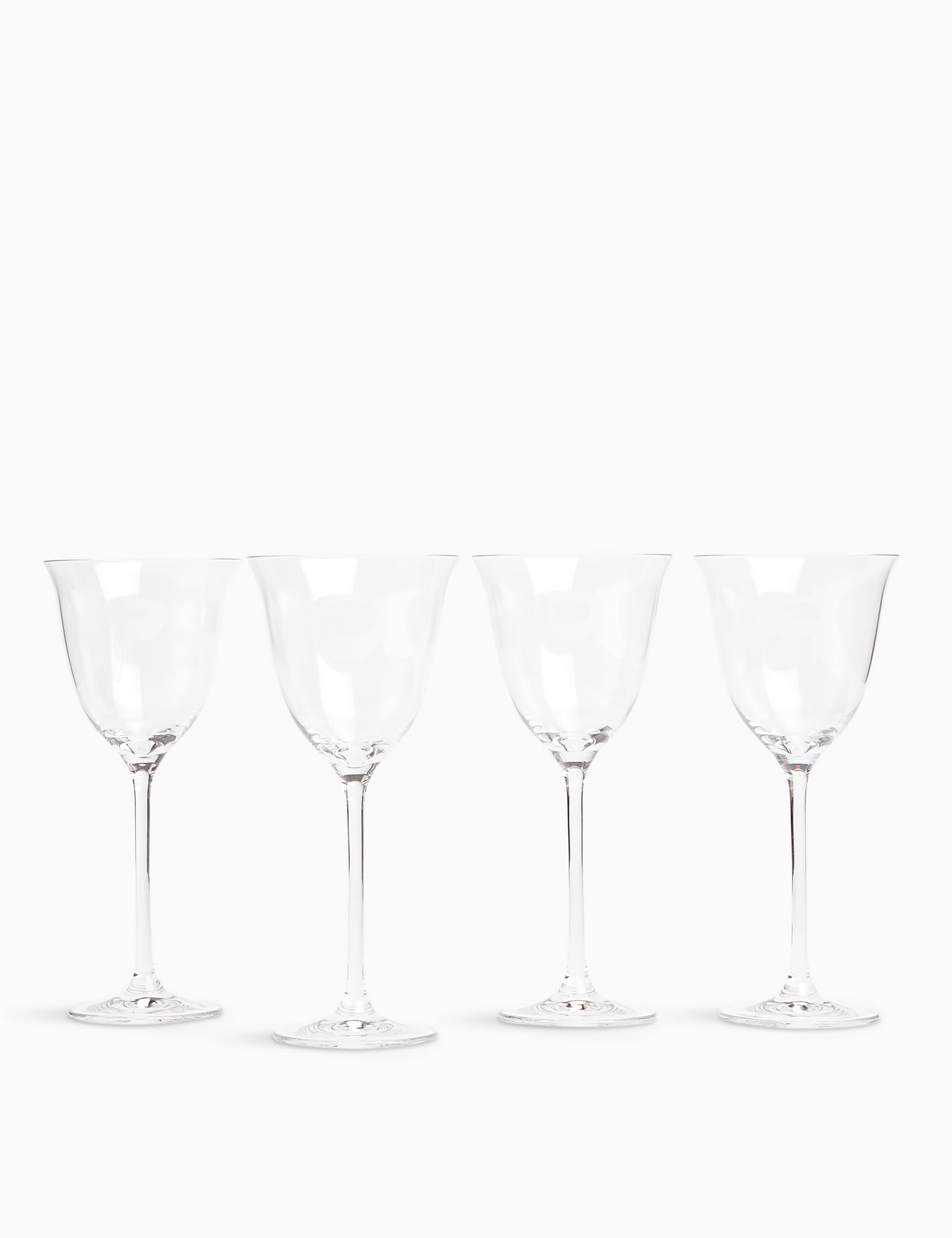 Set of 4 Tulip Crystal Wine Glasses 1 of 3