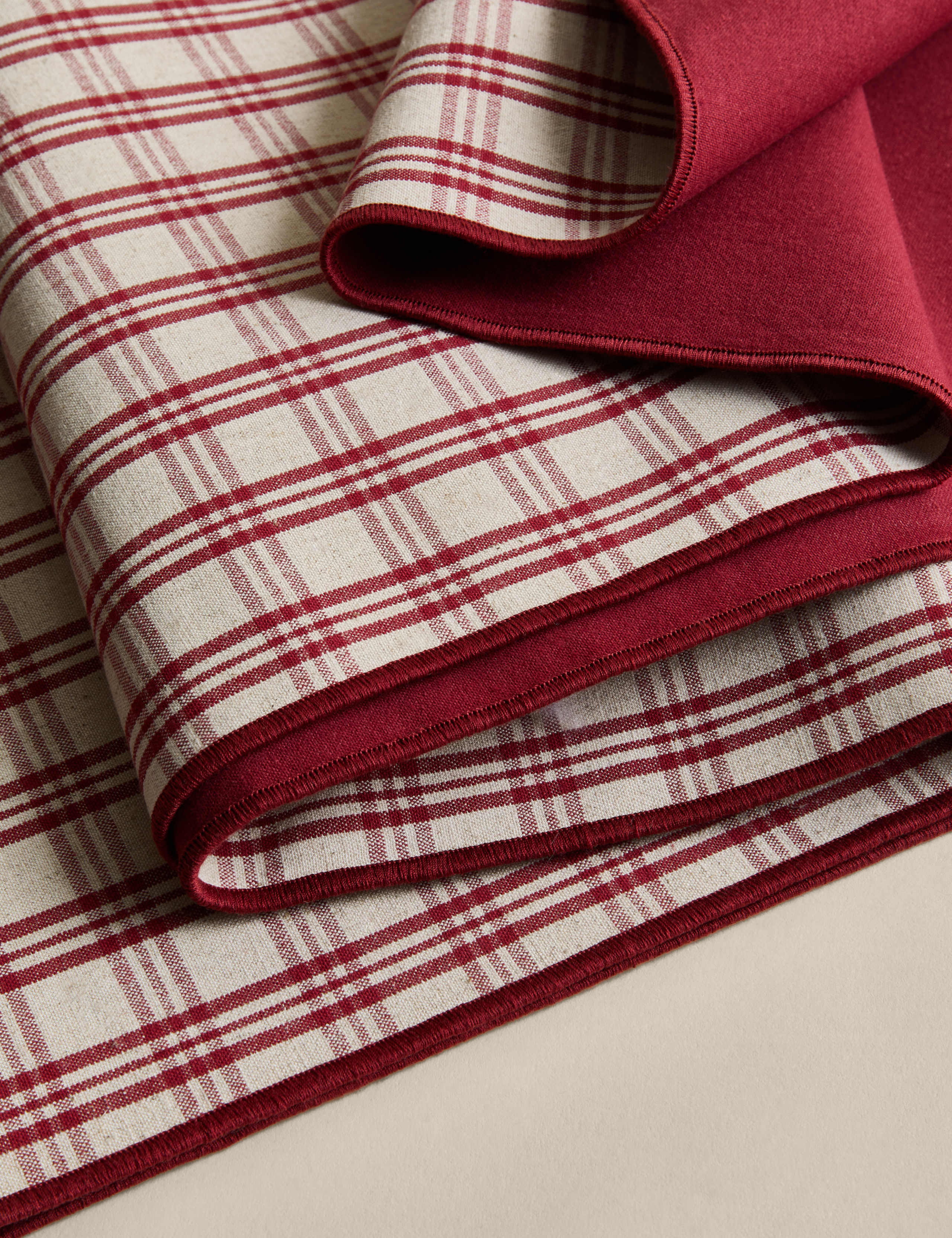 Cotton Rich Checked Table Runner 3 of 4
