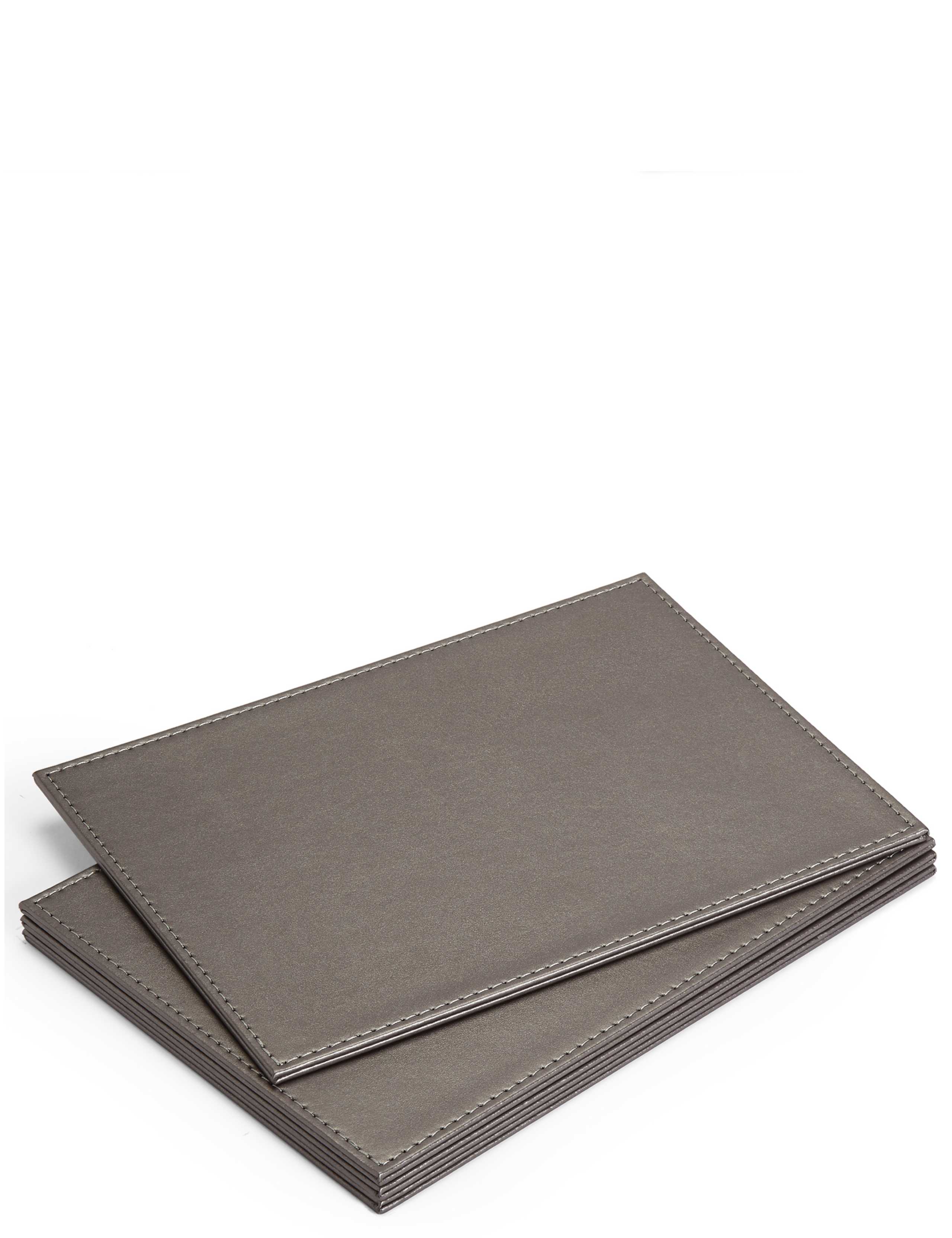 Set of 4 Faux Leather Placemats & Coasters 2 of 6