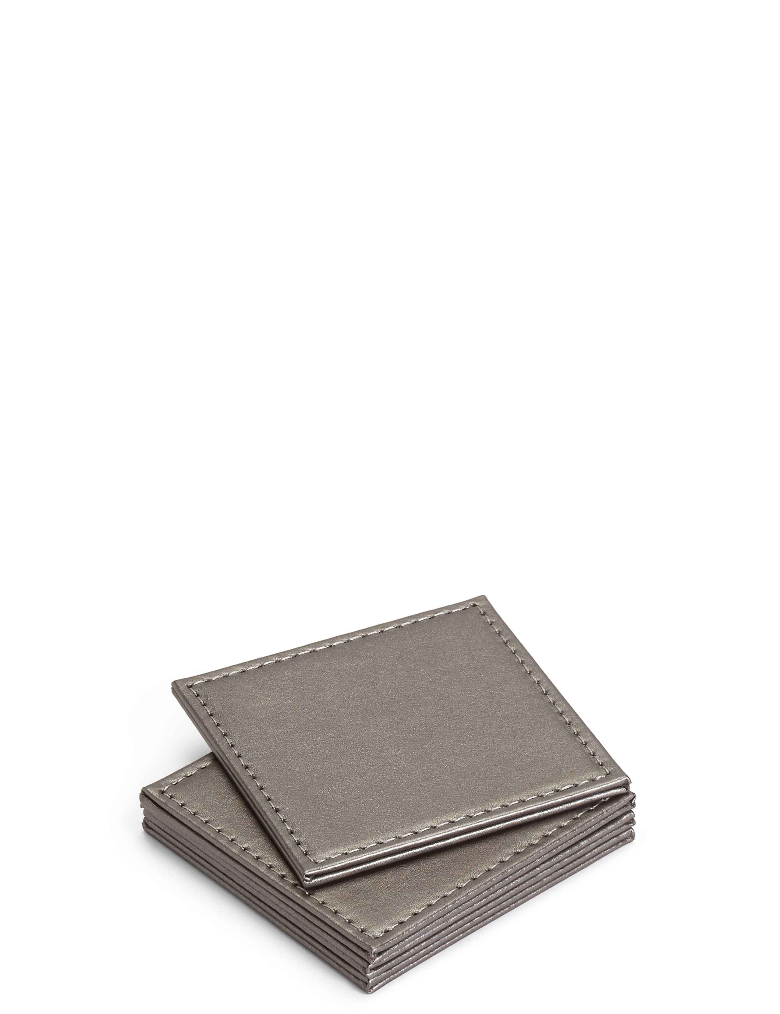 Set of 4 Faux Leather Placemats & Coasters 4 of 6