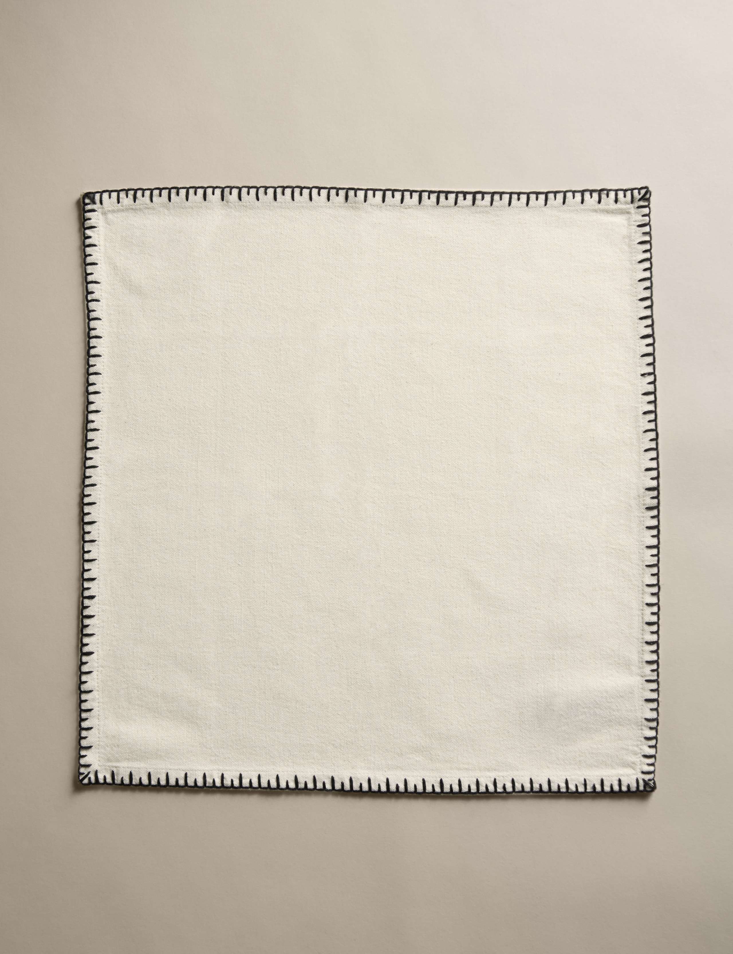 Set of 4 Pure Cotton Blanket Stitch Napkins 4 of 4