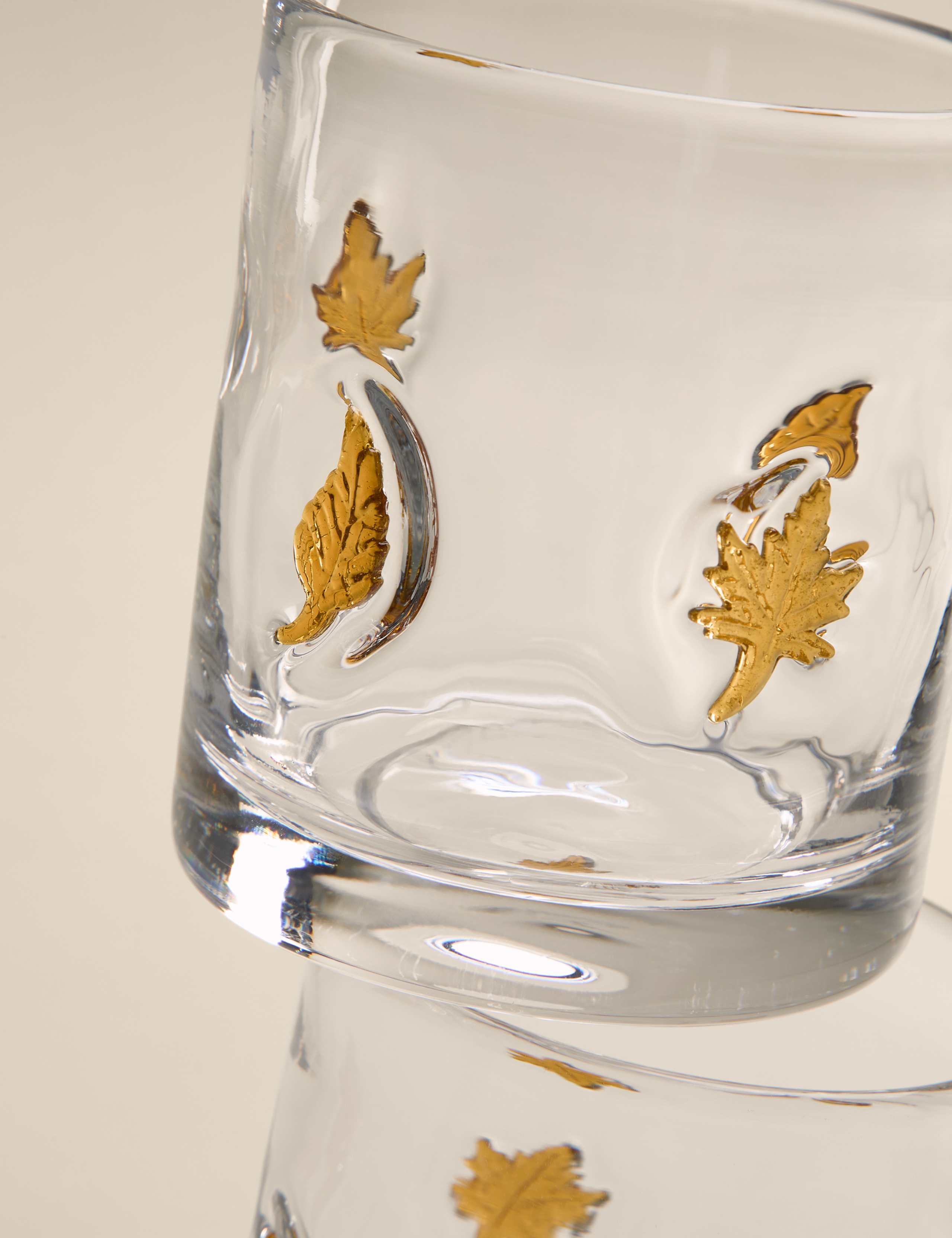 2pk Maple Leaf Glass Tumblers 2 of 5