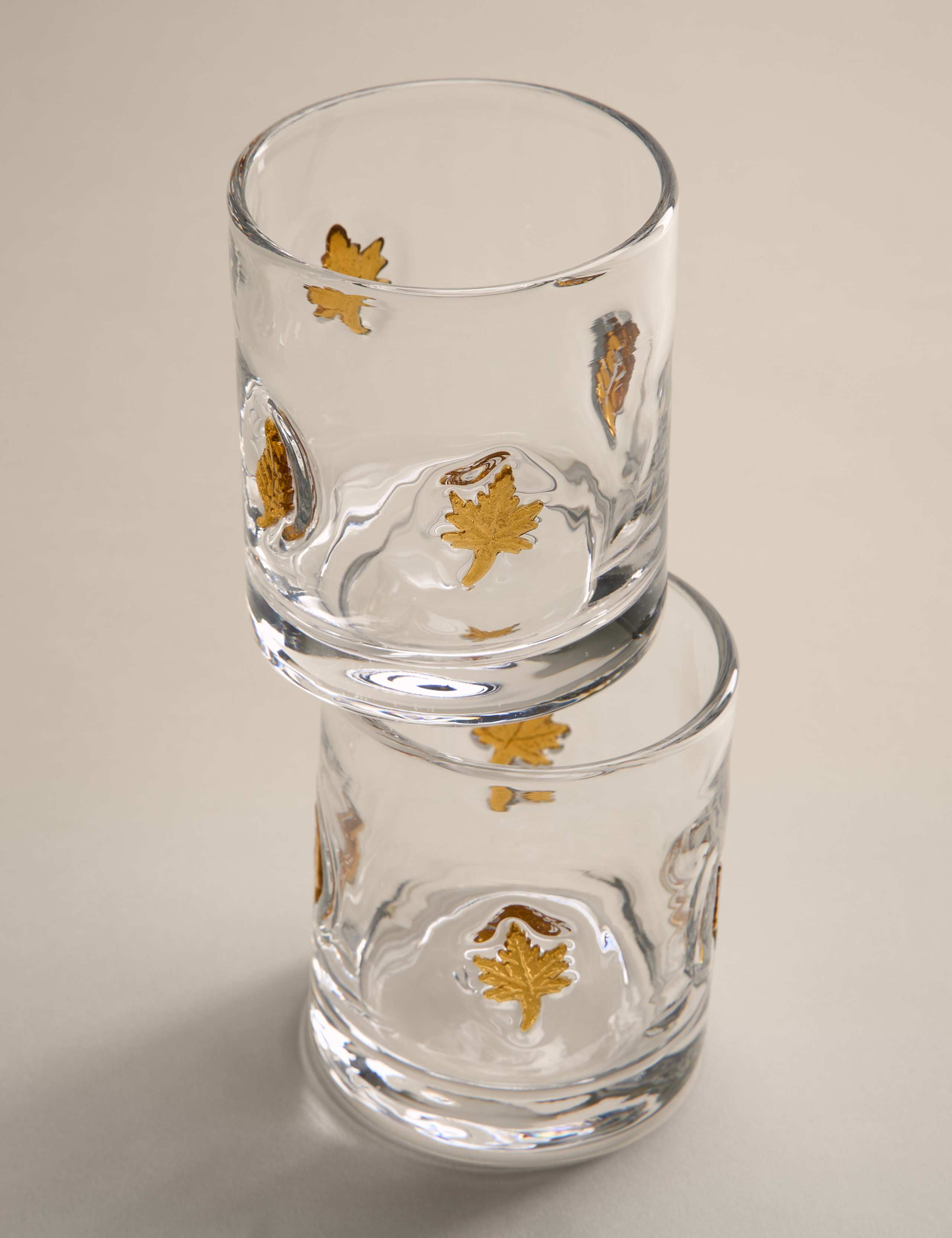 2pk Maple Leaf Glass Tumblers 4 of 5