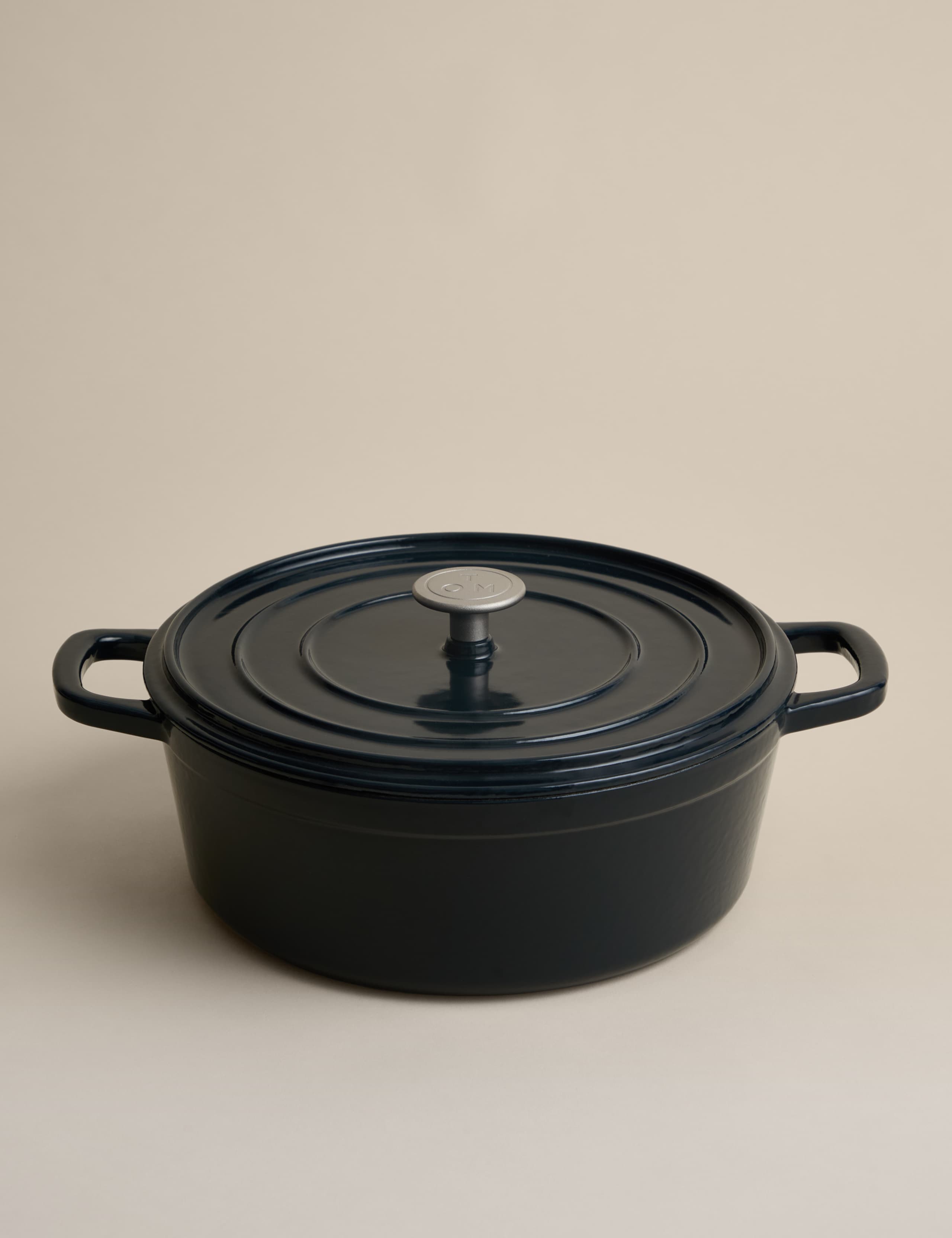 Cast Iron Shallow Blue Casserole Dish 6 of 8