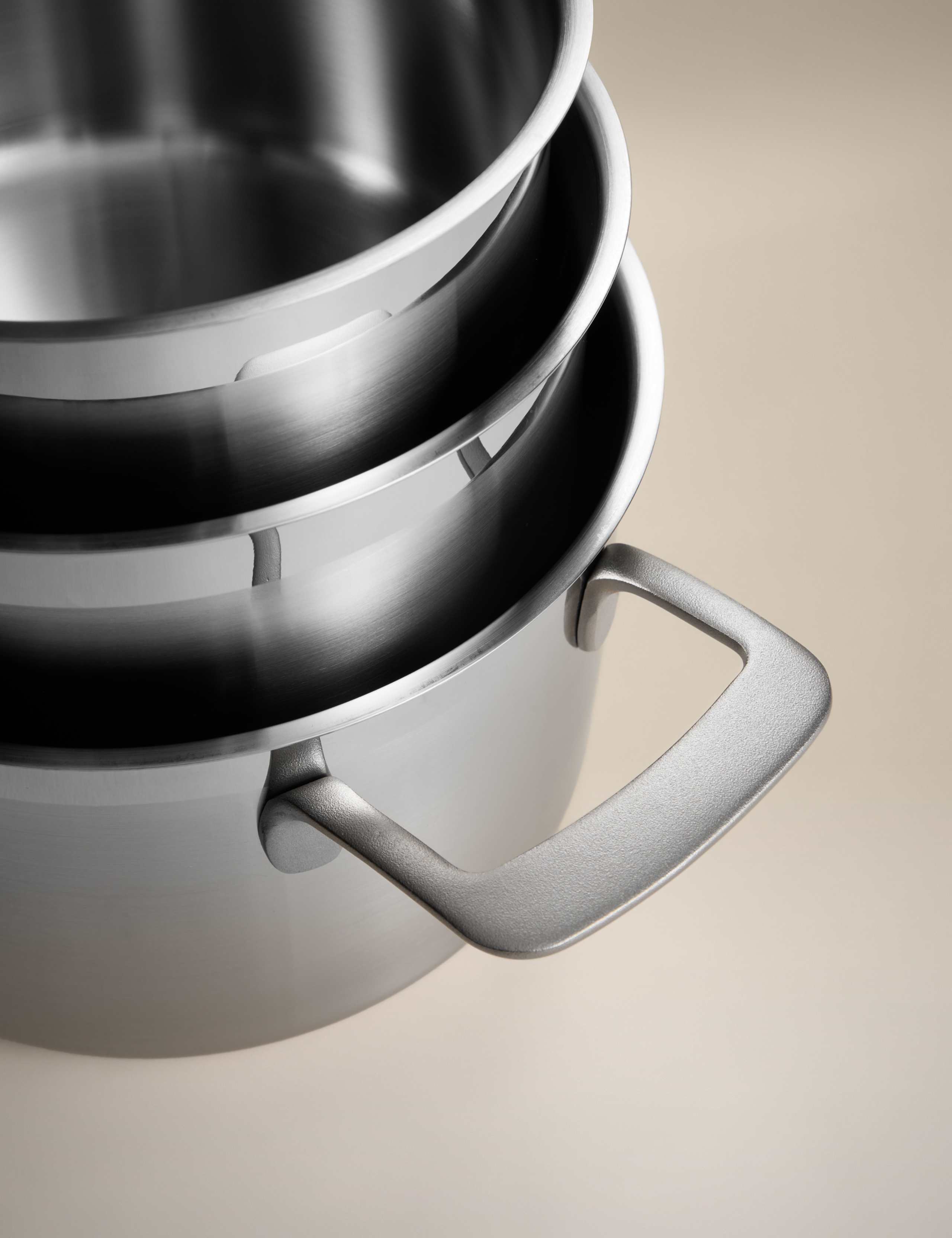 3 Piece Stainless Steel Saucepan Set 5 of 8