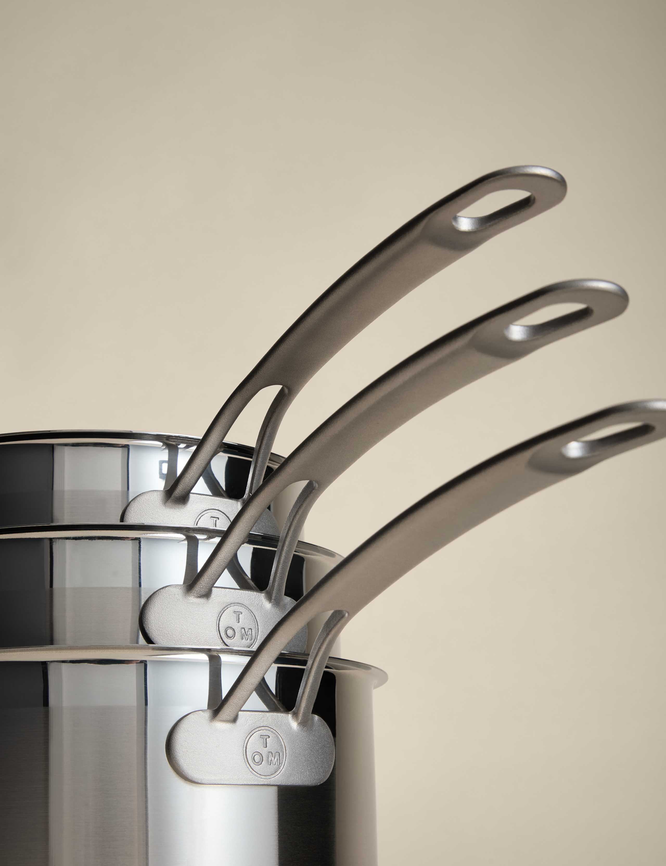 3 Piece Stainless Steel Saucepan Set 6 of 8