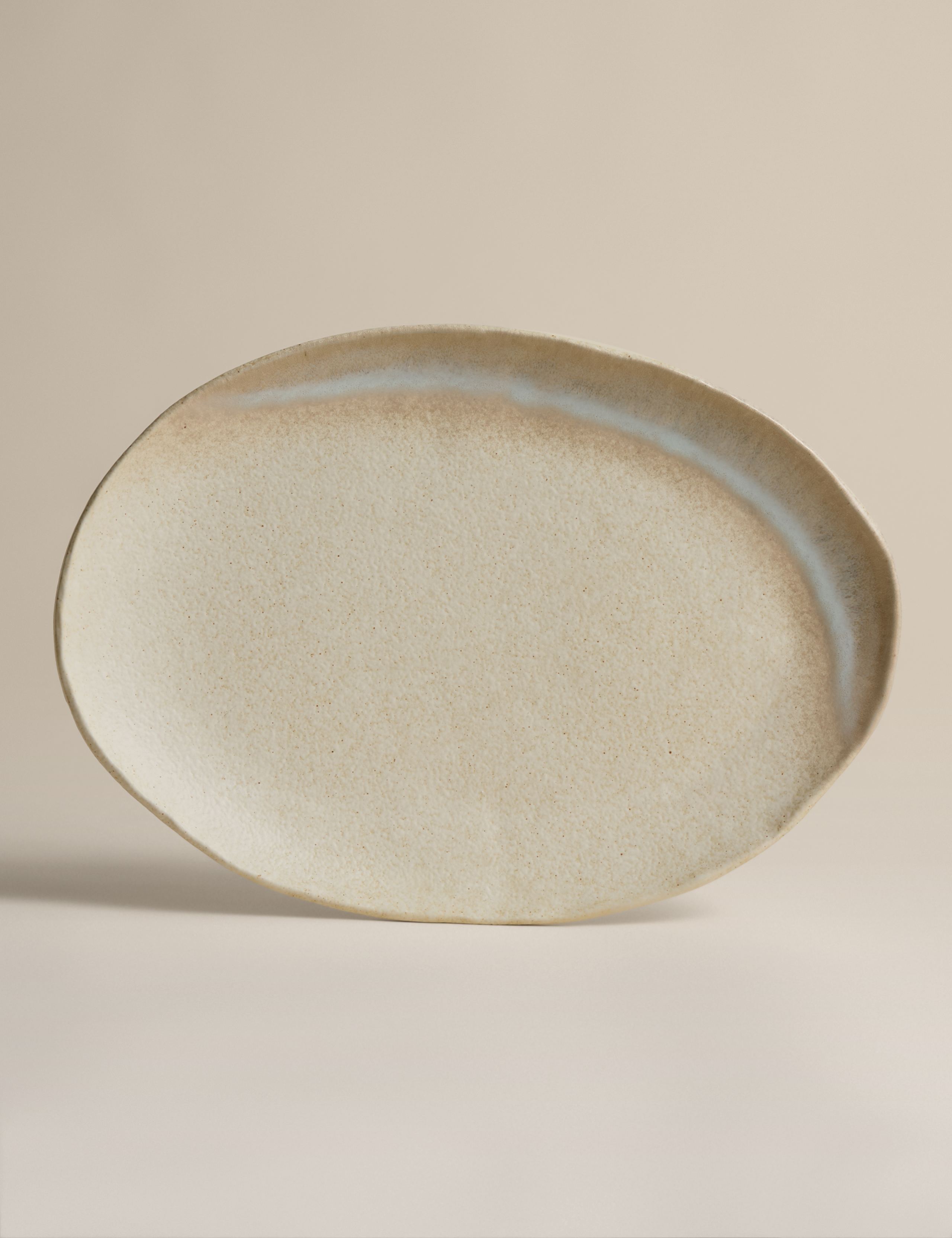 Reactive Glaze Large Oval Serving Platter 1 of 3