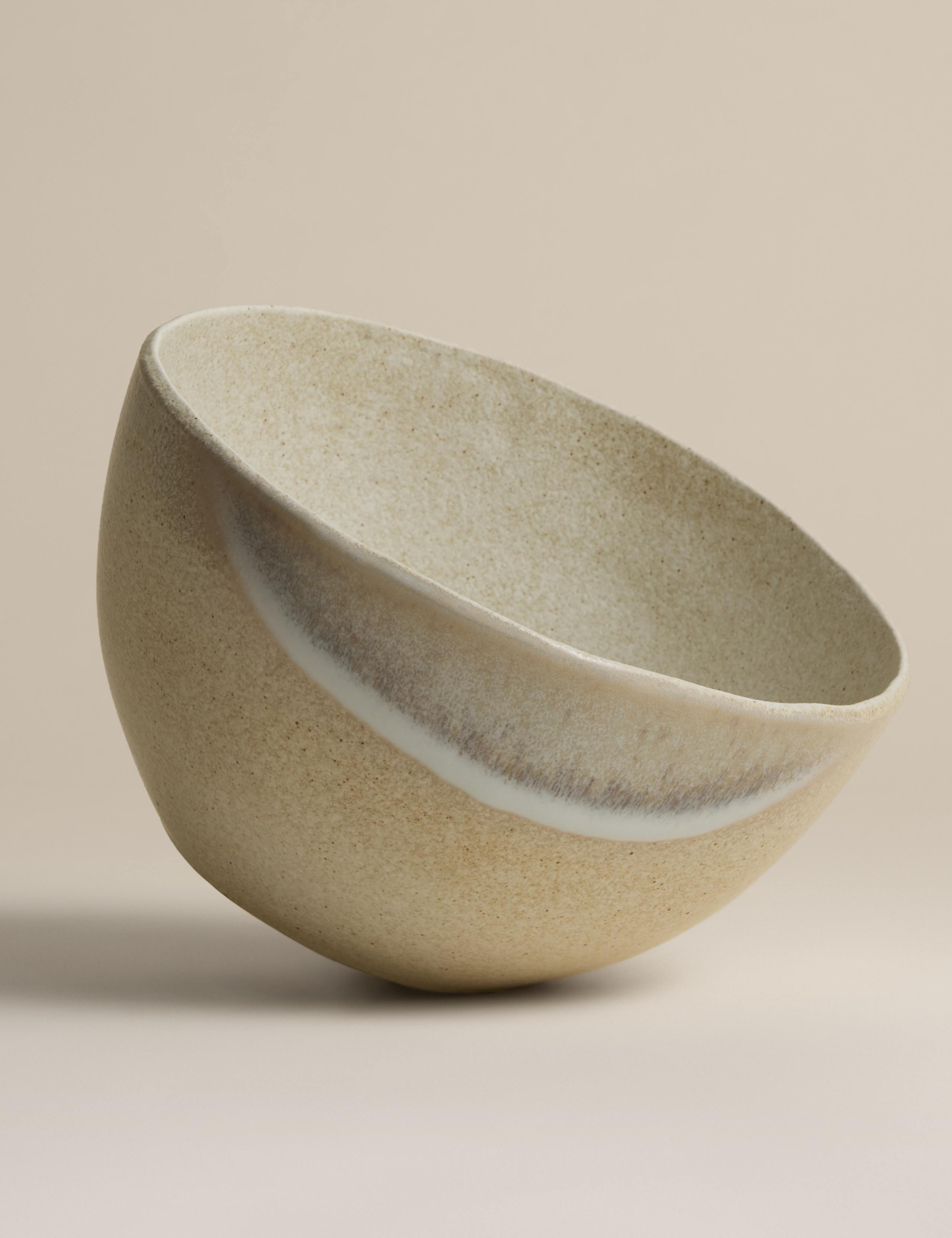 Small Reactive Glaze Stoneware Bowl 4 of 4