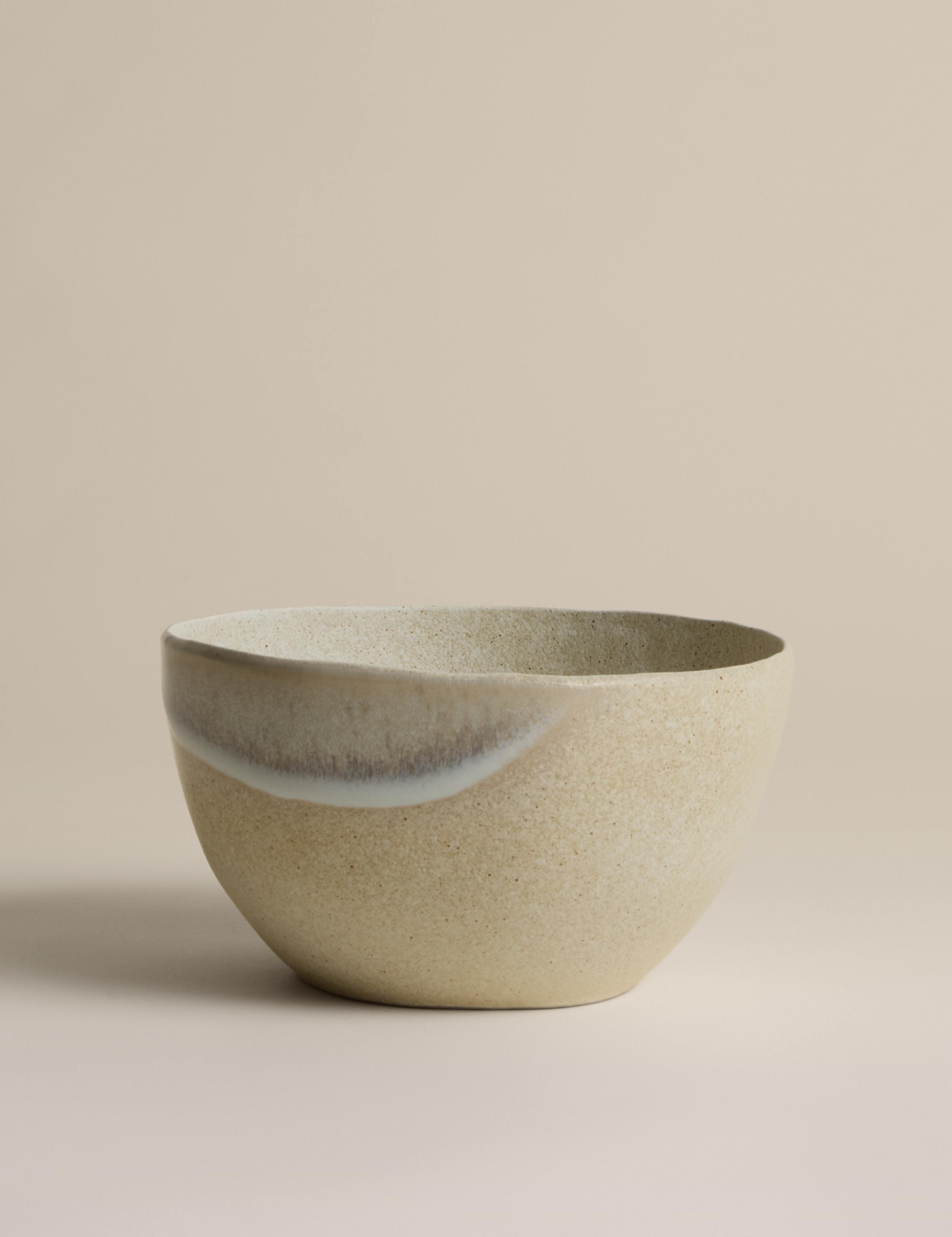 Small Reactive Glaze Stoneware Bowl 1 of 4
