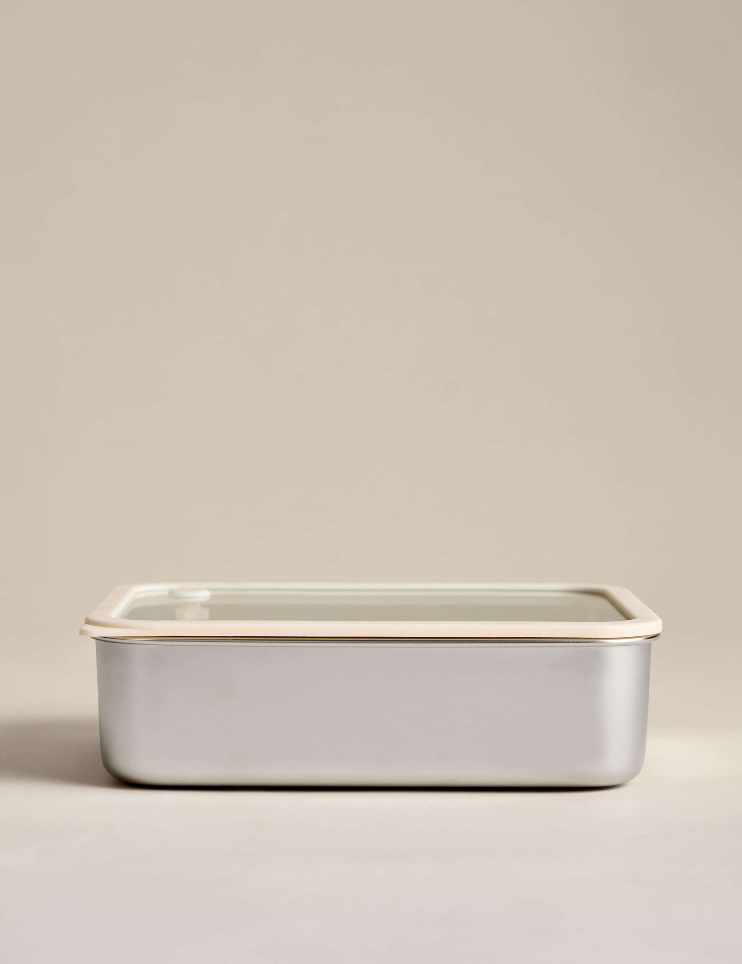 Medium Stainless Steel Container With Glass Lid 1 of 5