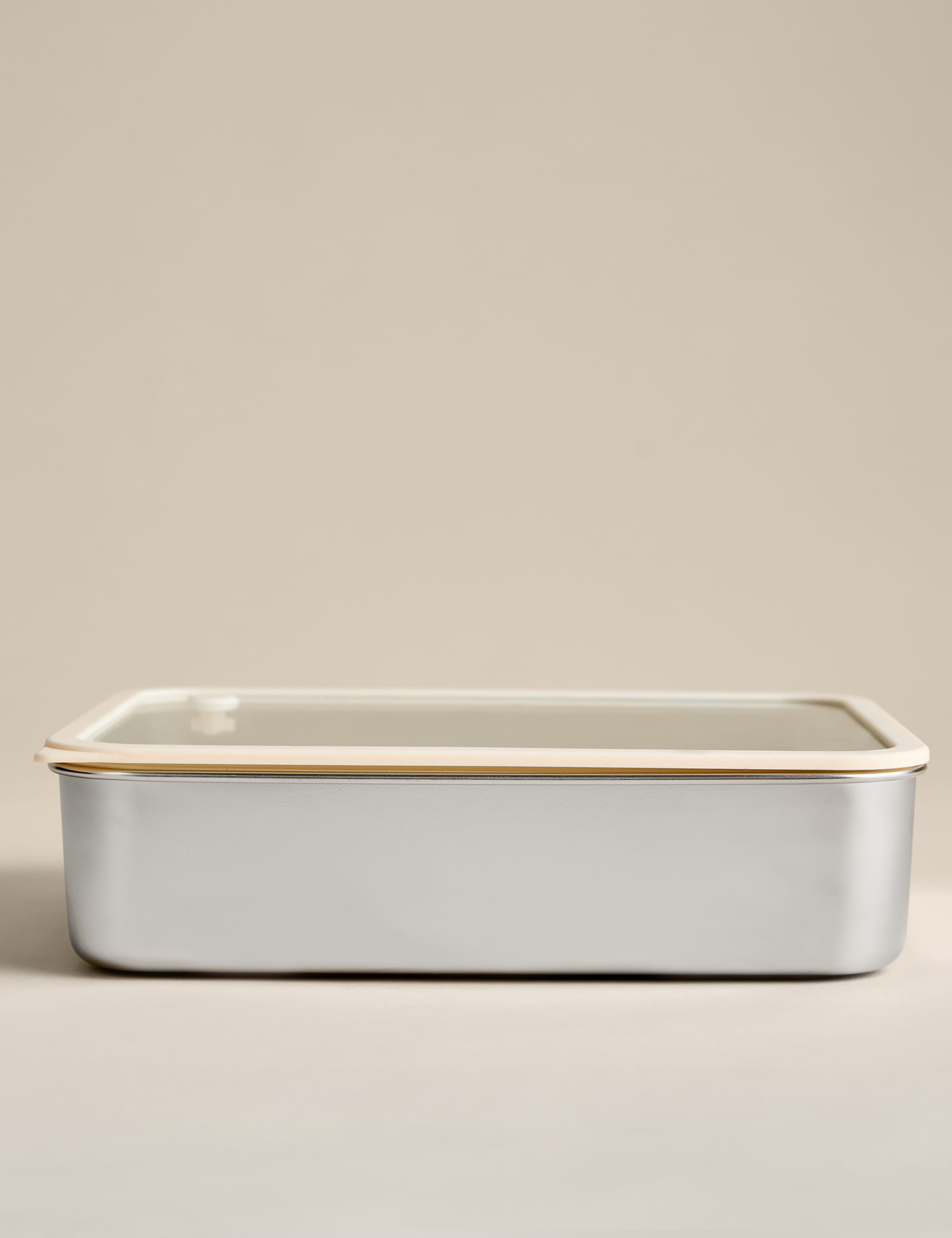 Large Stainless Steel Container With Glass Lid 1 of 4