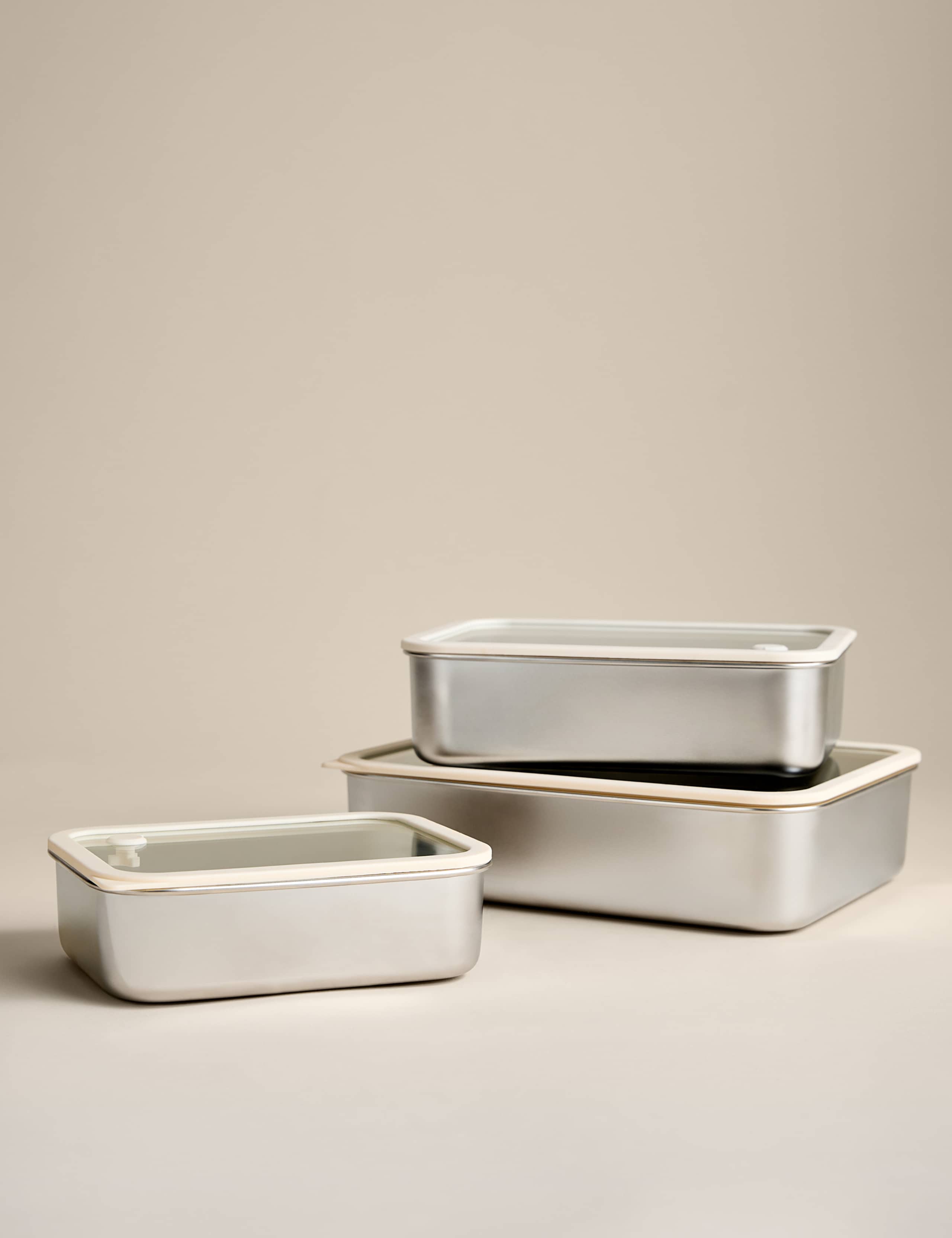 Large Stainless Steel Container With Glass Lid 4 of 4
