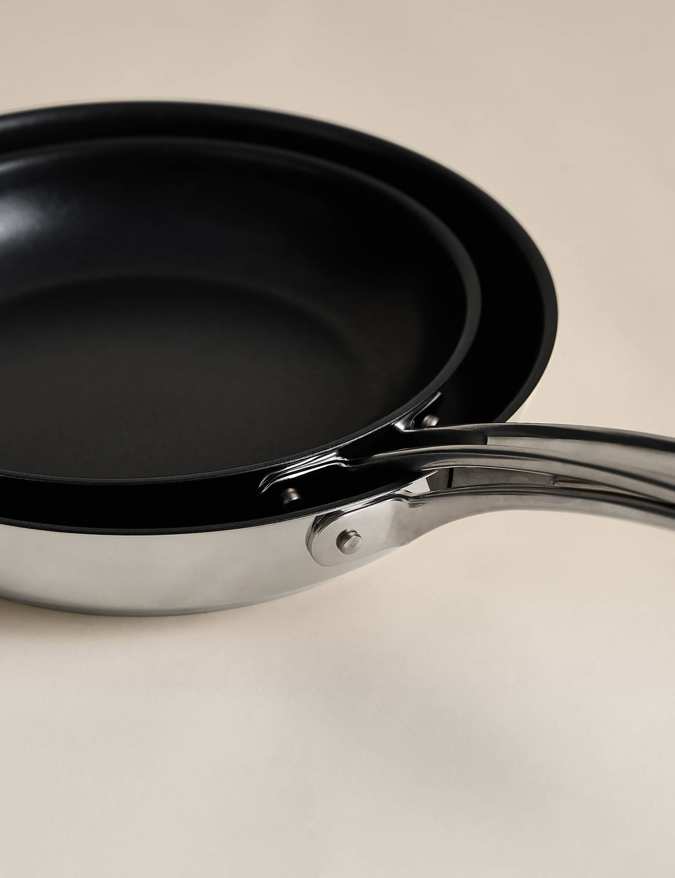 2 Piece Stainless Steel Frying Pan Set 2 of 3